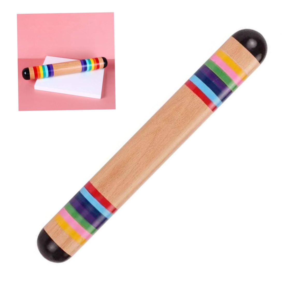 Green Thumb Rainmaker Musical Toy - Wooden Rain Stick for Kids, Babies & Toddlers - Perfect for Sensory Play, Music Education & Relaxation