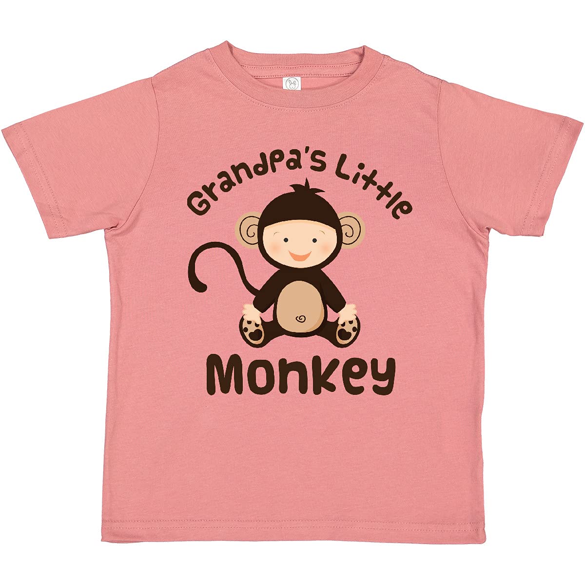 Grandpa's Little Monkey Toddler T-Shirt - Cute Baby Boy & Girl Graphic Tee for 1-3 Years | Soft Cotton Playwear for Daycare, Playdates & Family Photos