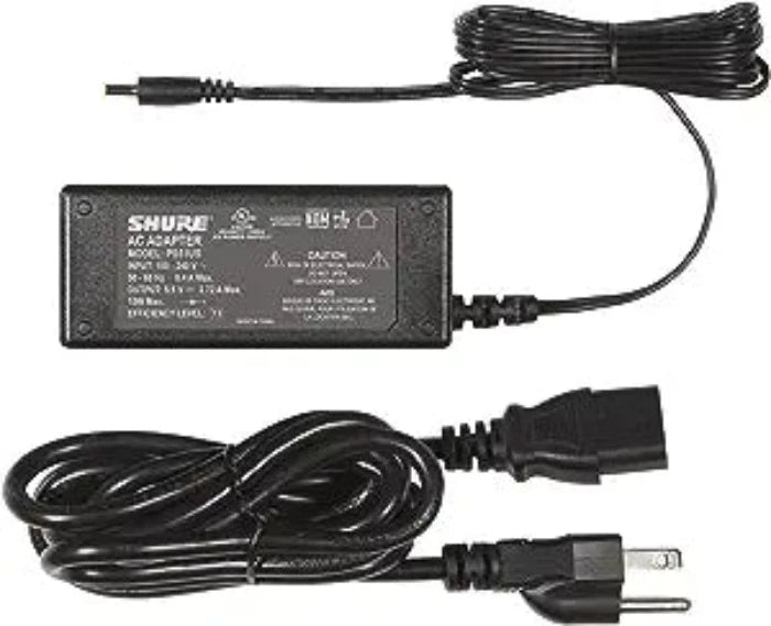 Shure PS51US Power Supply for 2 Bay Charger - Replacement Power Adapter for Shure Wireless Systems - Perfect for Studio, Stage, and Live Performances