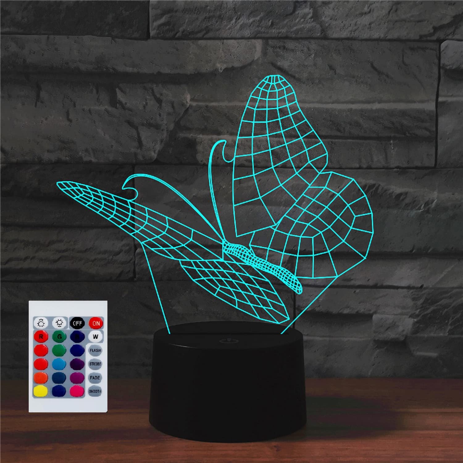3D Butterfly LED Night Light for Kids - 16 Color Changing with Remote Control, Perfect for Bedroom, Nursery, Christmas & Birthday Gifts - Creates Soothing Ambiance for Sleep, Relaxation and Decoration