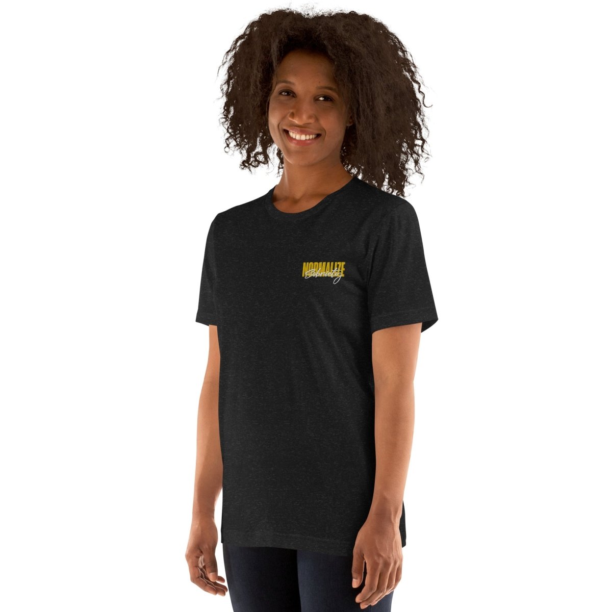 Normalize Sobriety Embroidered T-Shirt - Comfortable Cotton Tee for Sober Living & Recovery Support - Perfect for AA Meetings, Sober Events & Everyday Wear