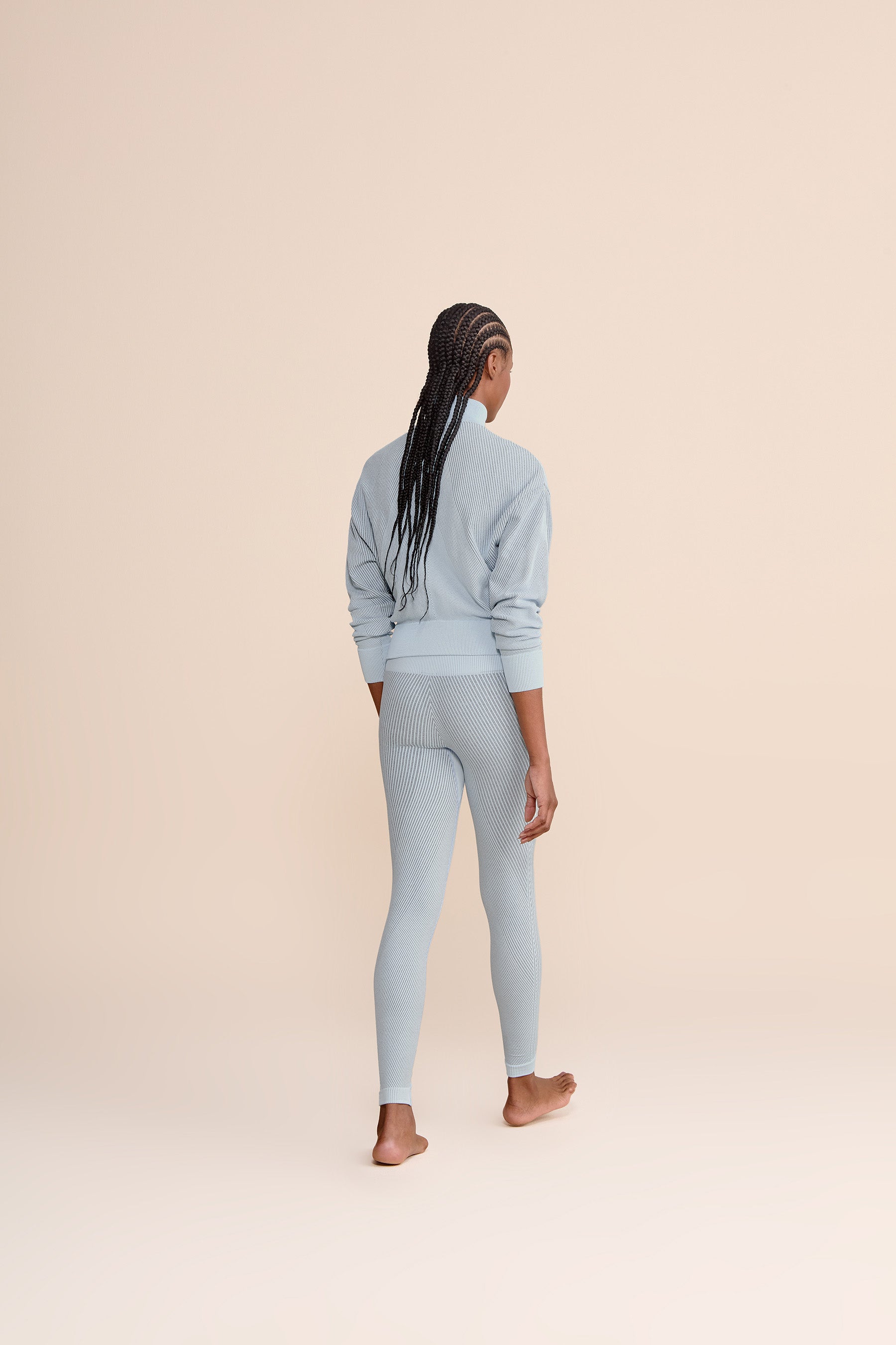 Seamless Diagonal Long Leggings for Women - High Waisted Yoga Pants with Tummy Control - Perfect for Workouts, Running & Lounge Wear