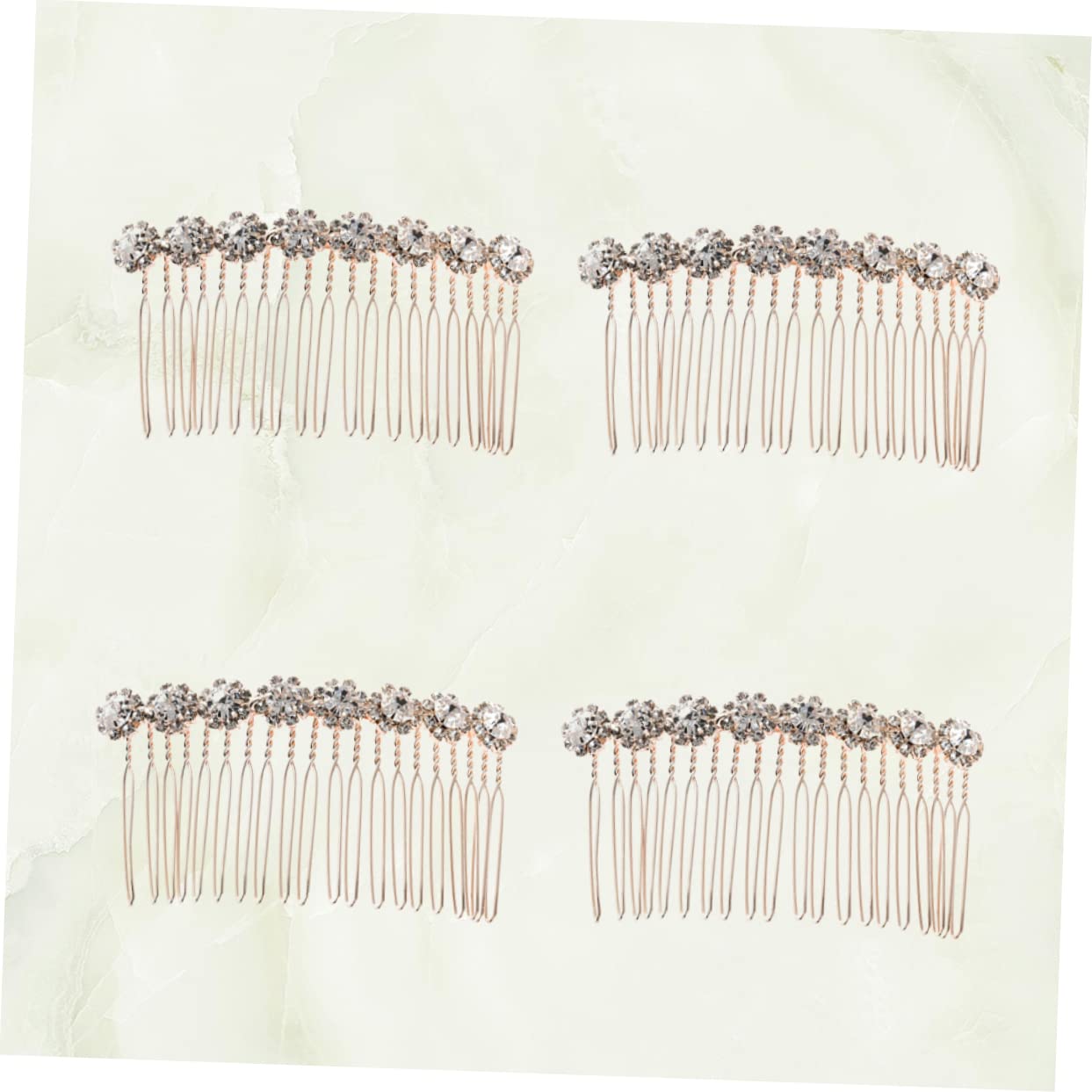 12 Pcs Silver Rhinestone Bridal Hair Combs for Fine Hair - Crystal Flower Alloy Side Combs for Wedding, Prom & Special Occasions - Elegant Hair Accessories for Brides, Bridesmaids and Formal Events