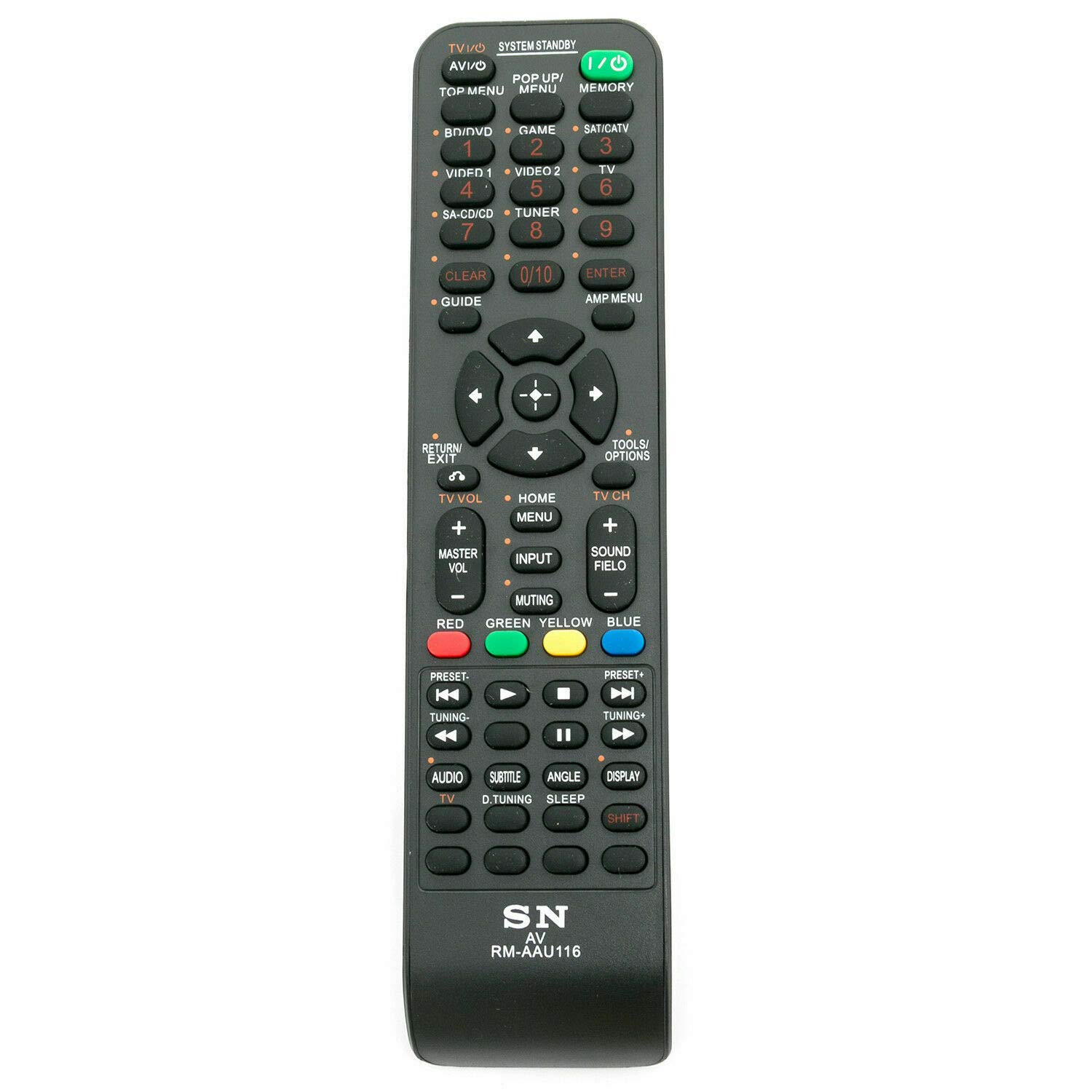 Sony RM-AAU116 Universal Remote Control for AV Receivers STR-DH750, STR-DH830, STR-DN850 - Perfect for Home Theater & Entertainment System Control