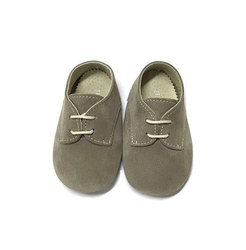 Le Petit Taupe Lace-Up Pre-Walker Baby Shoes - Soft Sole First Walking Shoes for Infants - Perfect for First Steps, Special Occasions & Photo Shoots