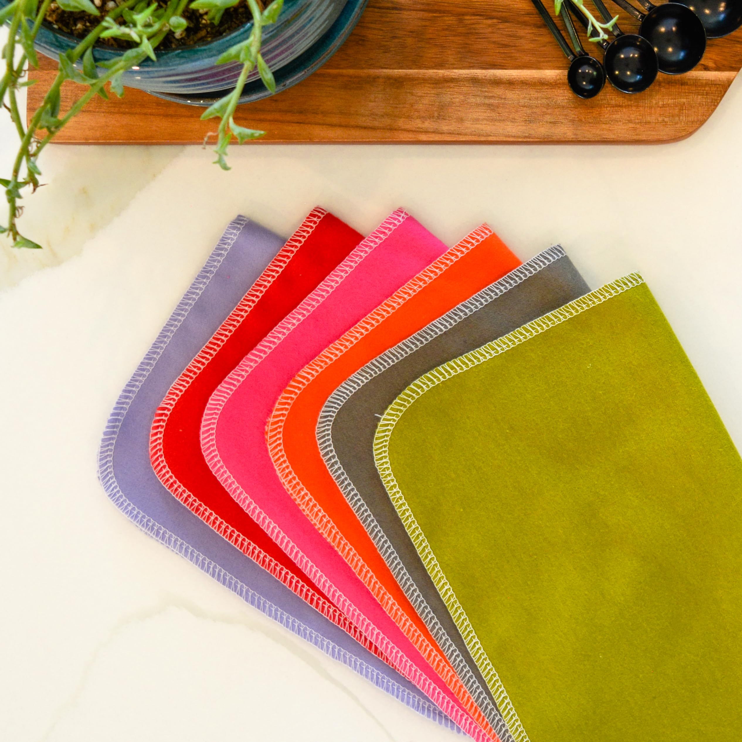 Marley's Monsters UNpaper Towels - 24 Count Reusable Cotton Towels Roll | Eco-Friendly, Tree-Free, Washable Kitchen Towels for Sustainable Cleaning (Volcano Pattern) | Perfect for Home, Kitchen, and Zero-Waste Lifestyle
