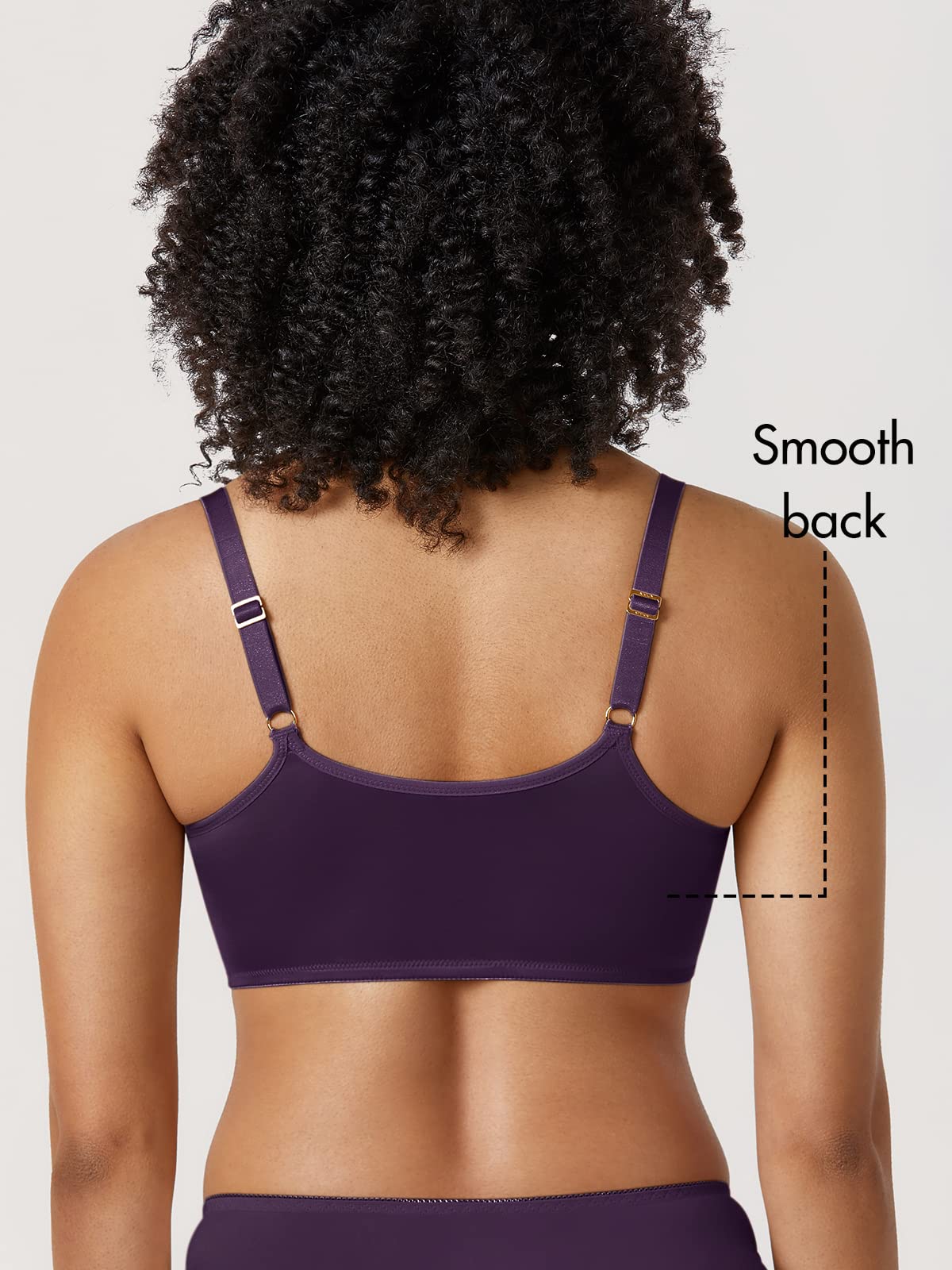 AISILIN Plus Size Women's Smooth Front Closure Unlined Underwire Plunge Bra - Comfortable Support for Everyday Wear, Workout & Special Occasions