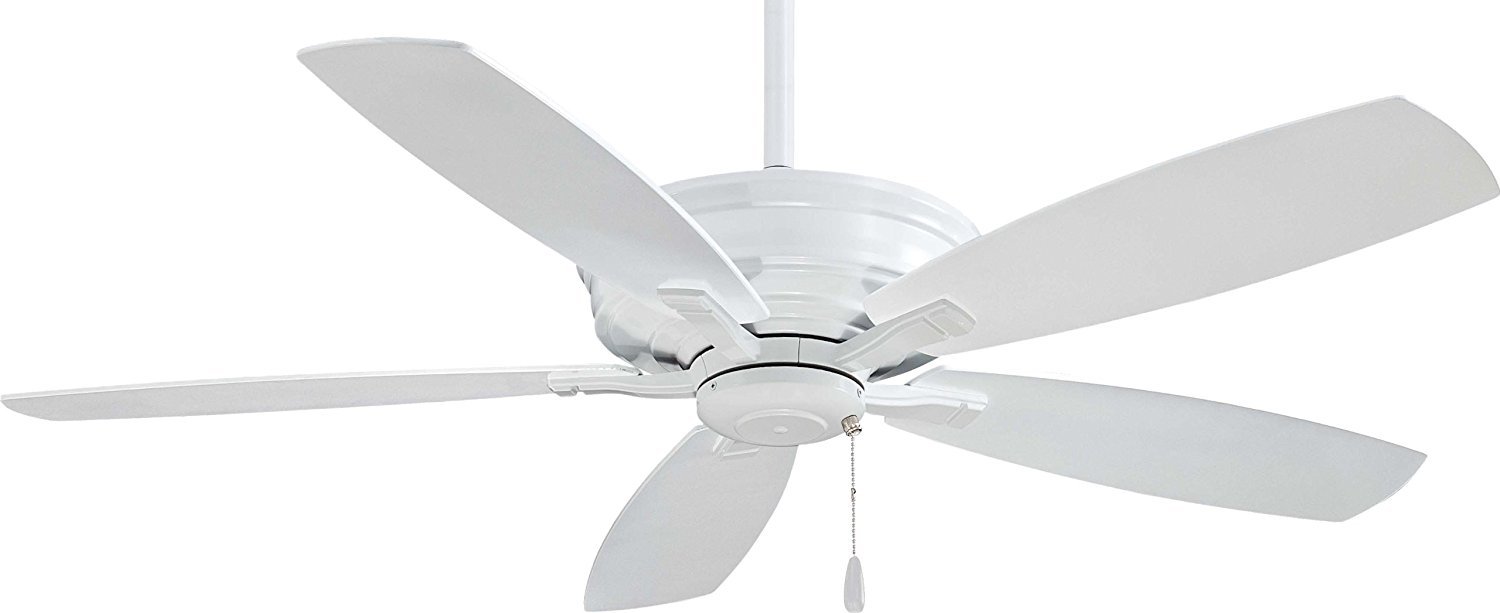 Minka-Aire F695-WH 52 Inch Energy Star Certified Ceiling Fan in Kafe White - Perfect for Living Room, Bedroom & Outdoor Spaces