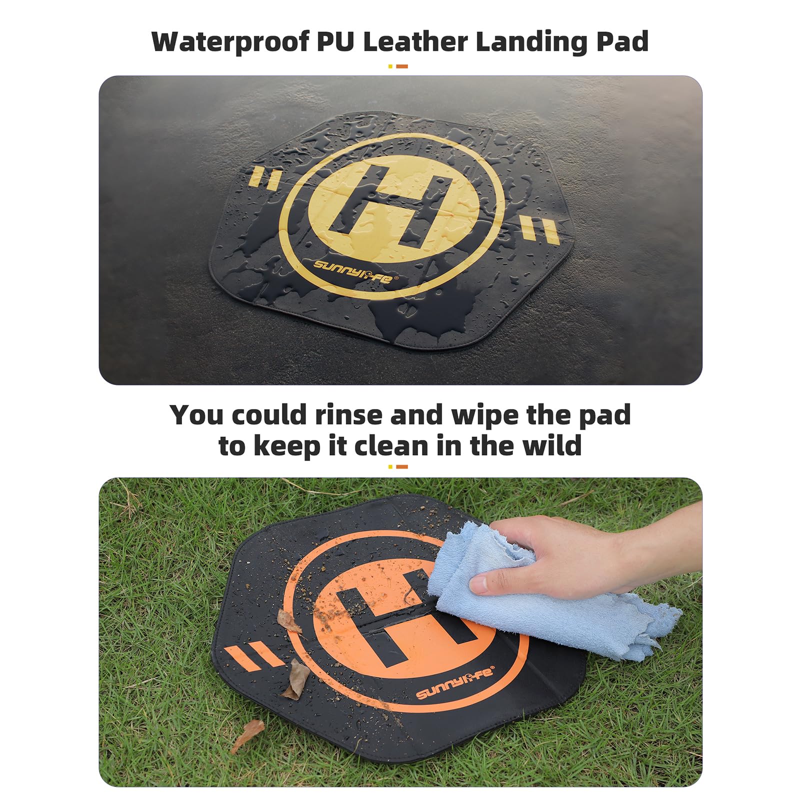 **Weighted Waterproof Drone Landing Pad for DJI Neo/Avata 2/Mini 4 Pro/Air 3s/Mini 4K - Portable & Double-Sided Accessories (35cm/13.8in) - Ideal for Outdoor Flying, Travel, and Professional Aerial Photography**
