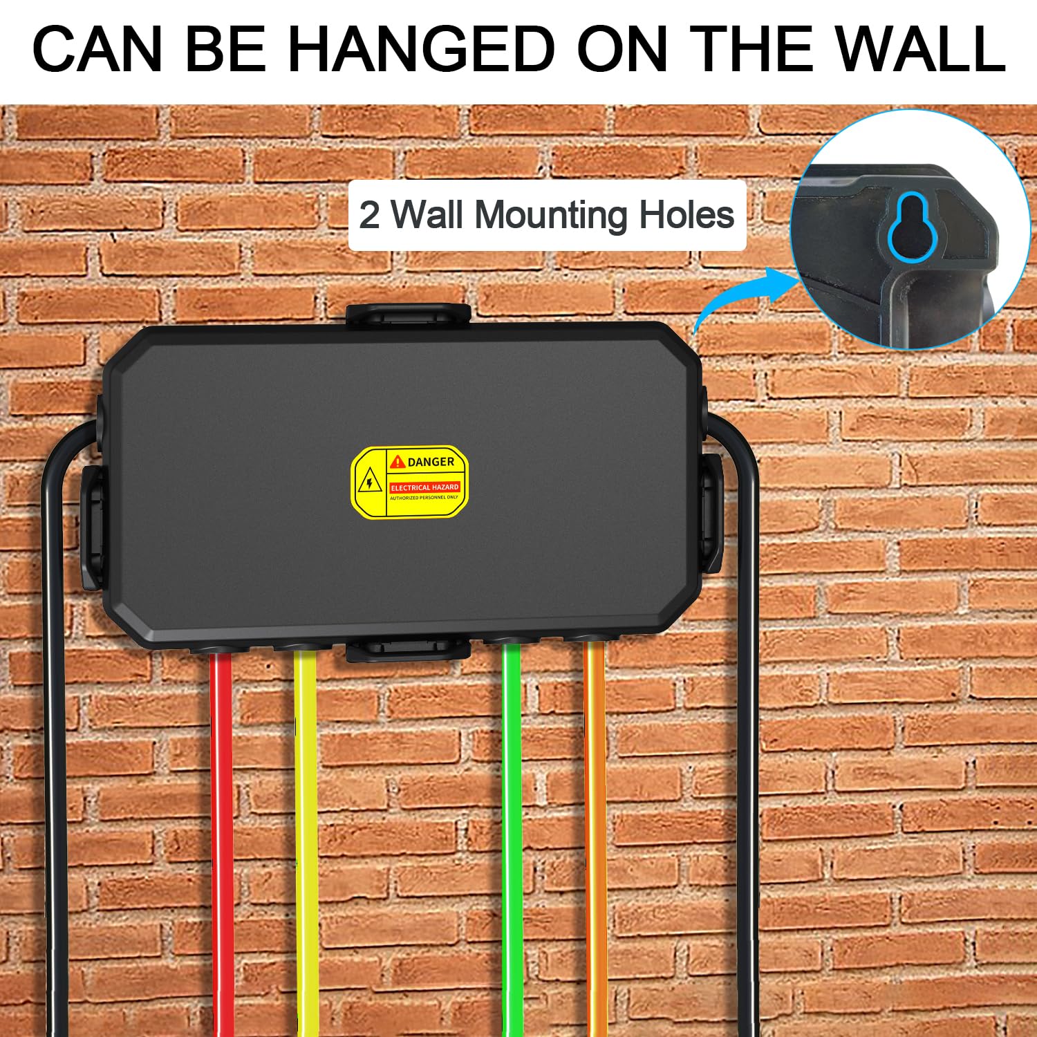 10.5x5.3x4 Inch Medium Waterproof Electrical Junction Box - IP54 Rated Outdoor Extension Cord Enclosure with Timer Outlet Plug - Perfect for Holiday Lights, Garden Decor & Outdoor Power Protection