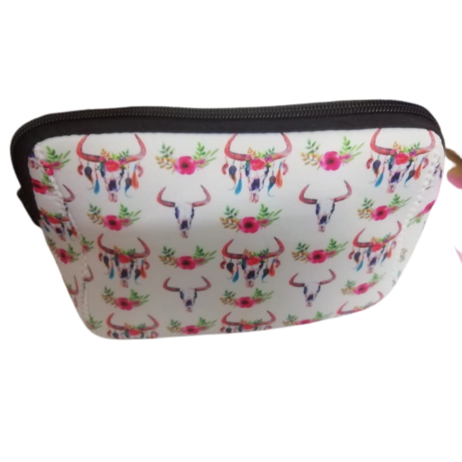Baseball Print Makeup Bag - Waterproof Neoprene Cosmetic Pouch for Women & Girls | Travel, Sports, Daily Use