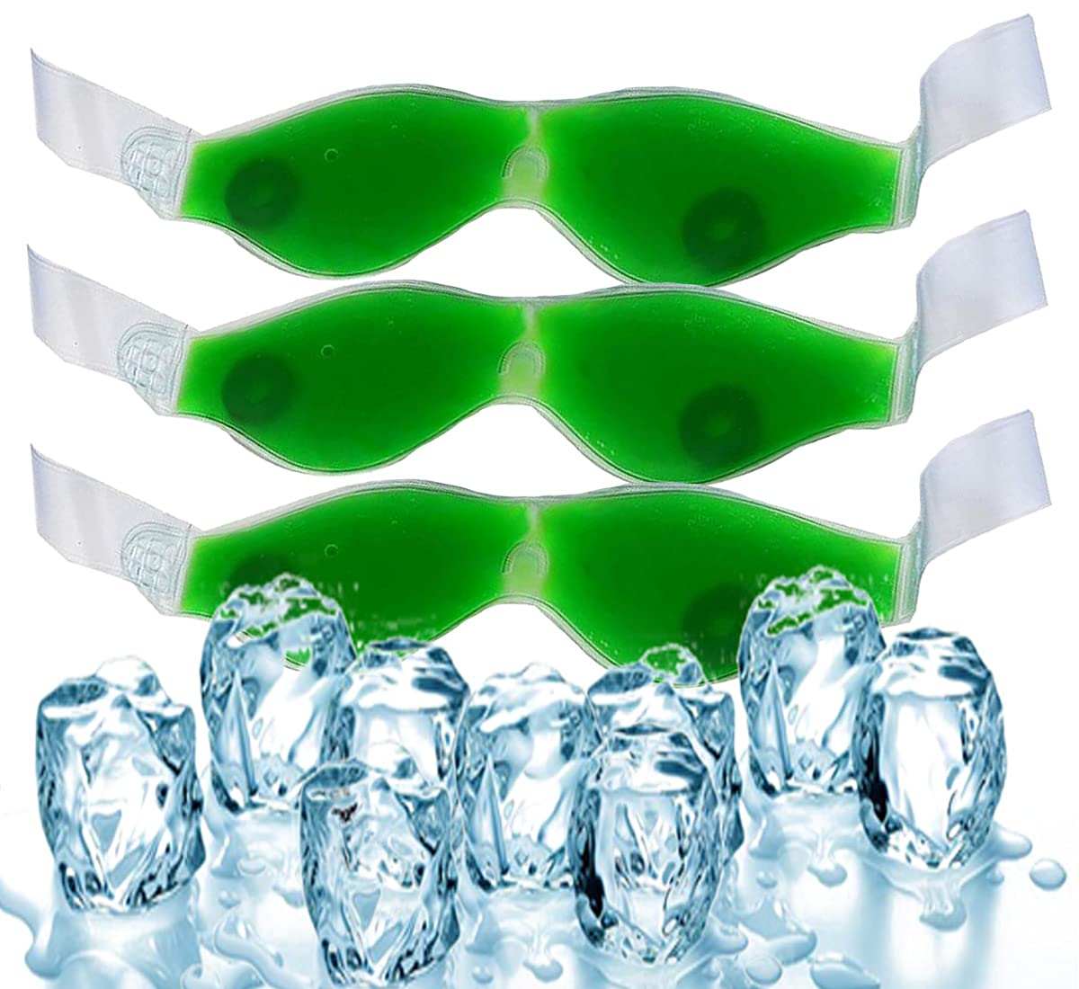 SD Enriching Beauty Aloe Vera Cooling Gel Eye Mask - Soothing Dark Circle Treatment, Anti-Fatigue Eye Pads for Puffy Eyes & Fine Lines - Perfect for Summer Skincare, Overnight Recovery & Travel Essentials (Pack of 3)