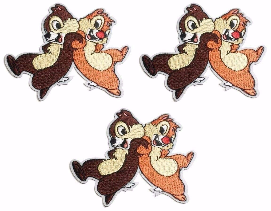 Disney Chip & Dale Embroidered Iron-On Patches Set of 3 (4