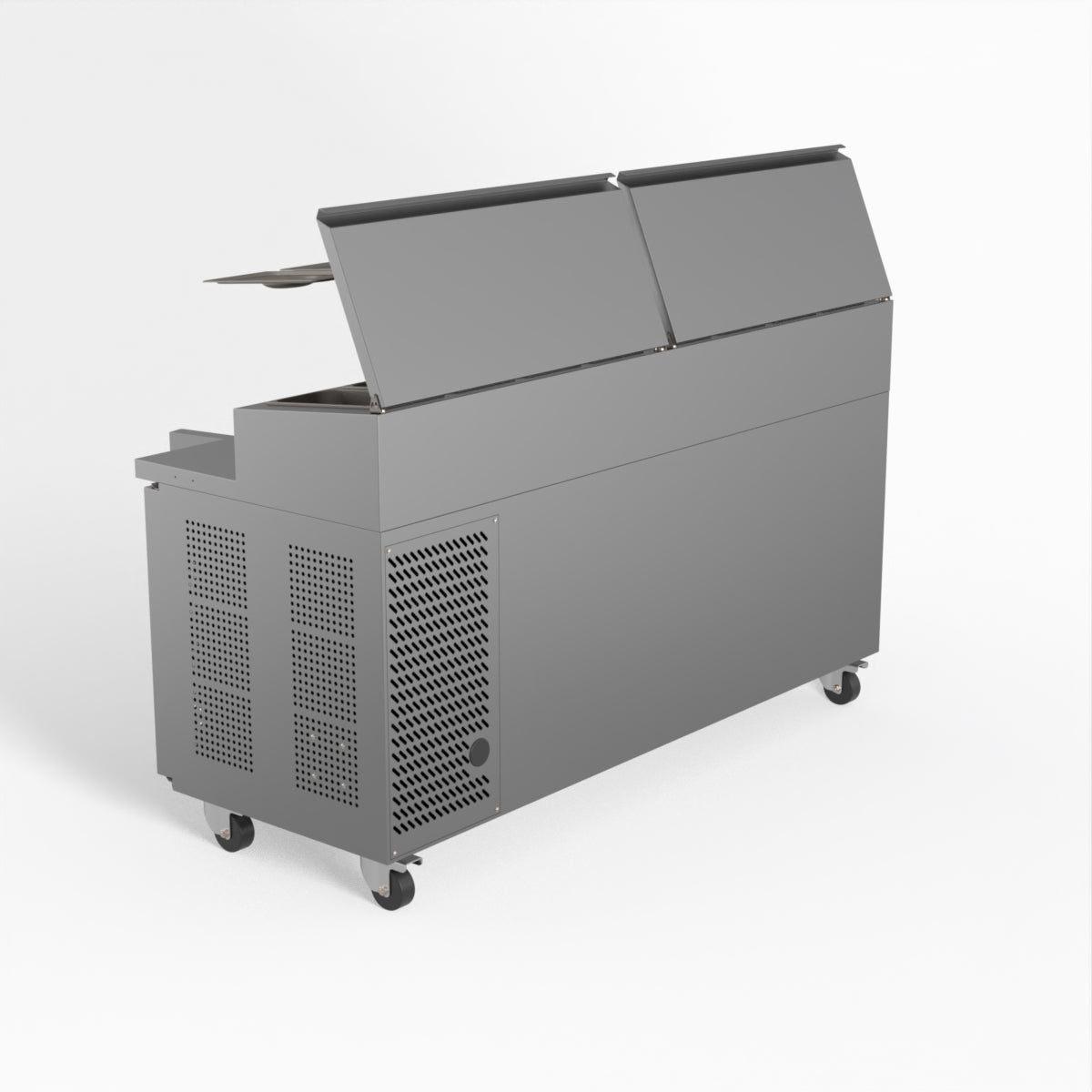 AG 3 Door Commercial Saladette Refrigerator - Holds 8 x 1/3 GN Food Storage Trays - Perfect for Restaurants, Delis & Catering Businesses