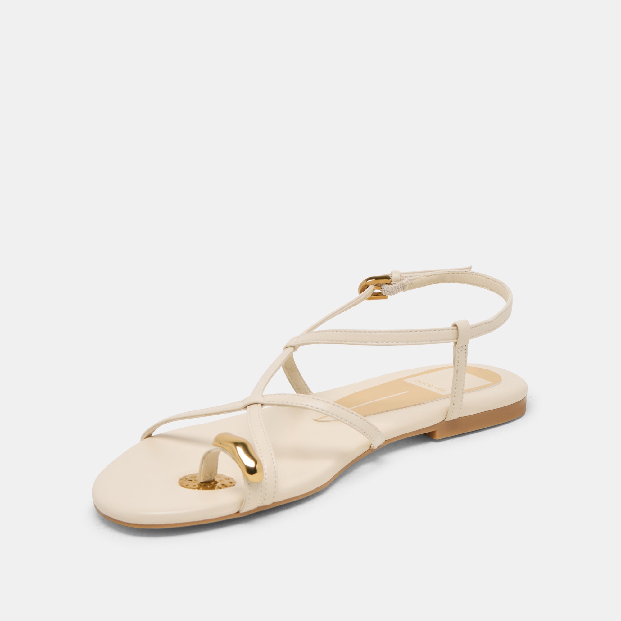 Premium KESHA Leather Sandals for Women - Comfortable Bone Color Strappy Sandals - Perfect for Beach, Vacation & Summer Outfits