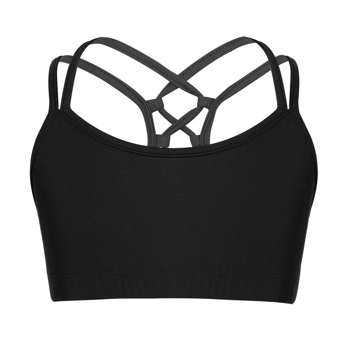 JanJean Girls' Active Dance Sports Bra - Breathable Workout Tank Top for Big Girls - Perfect for Dance Training, Yoga & Fitness (Ideal for Dance Classes & Gym Wear)