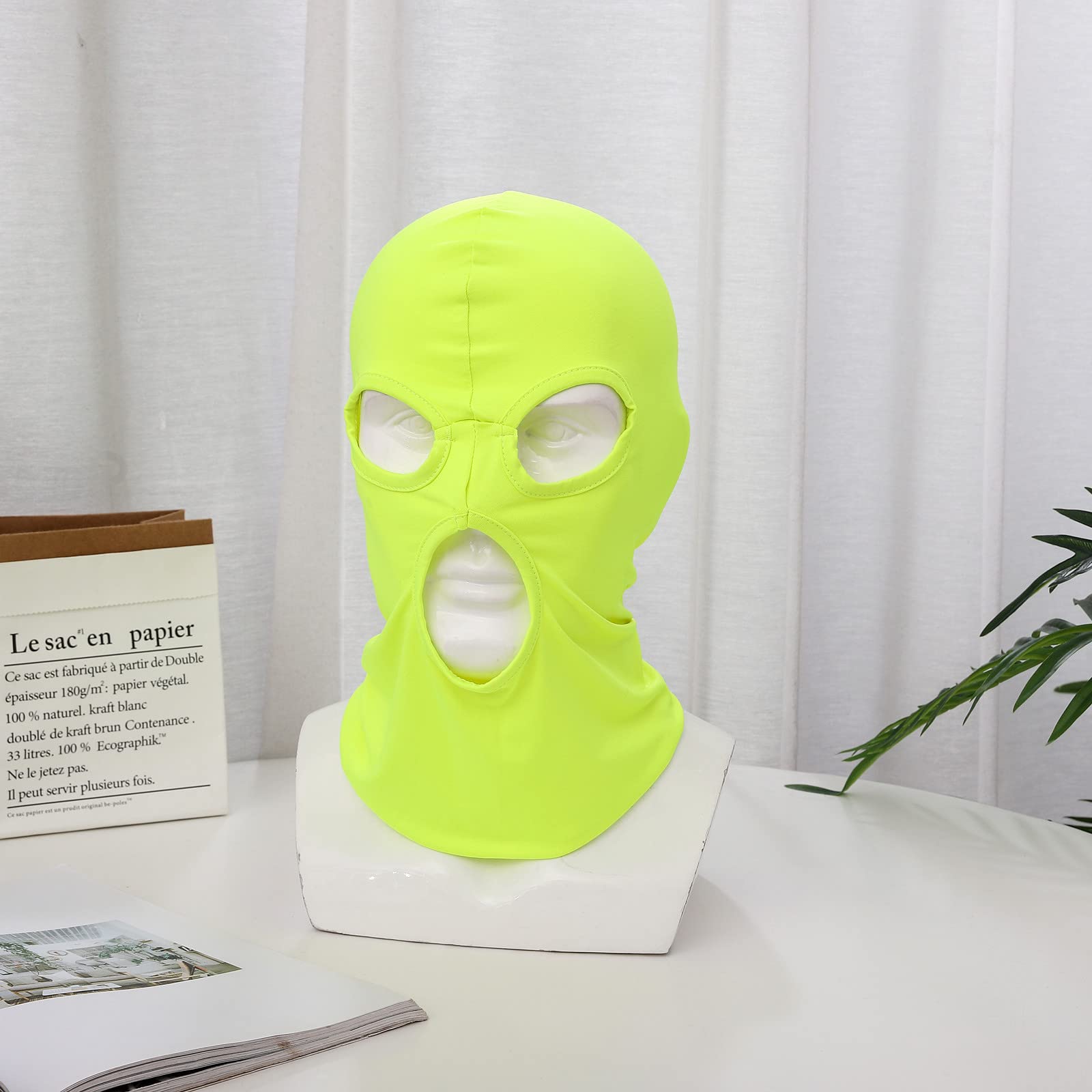 3 Hole Full Face Balaclava Mask for Men & Women - Breathable Thin Motorcycle, Bike, Hunting, Cycling, Ski Mask - Perfect for Outdoor Sports & Winter Activities