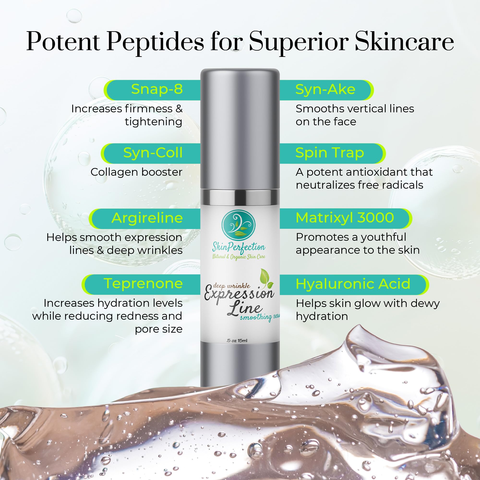 Best Anti-Aging Serum for Deep Wrinkle Reduction - Matrixyl 3000, Argireline & Hyaluronic Acid Formula - Targets Crow's Feet & Forehead Lines - Perfect for Nighttime Skincare Routine & Daily Anti-Aging Care