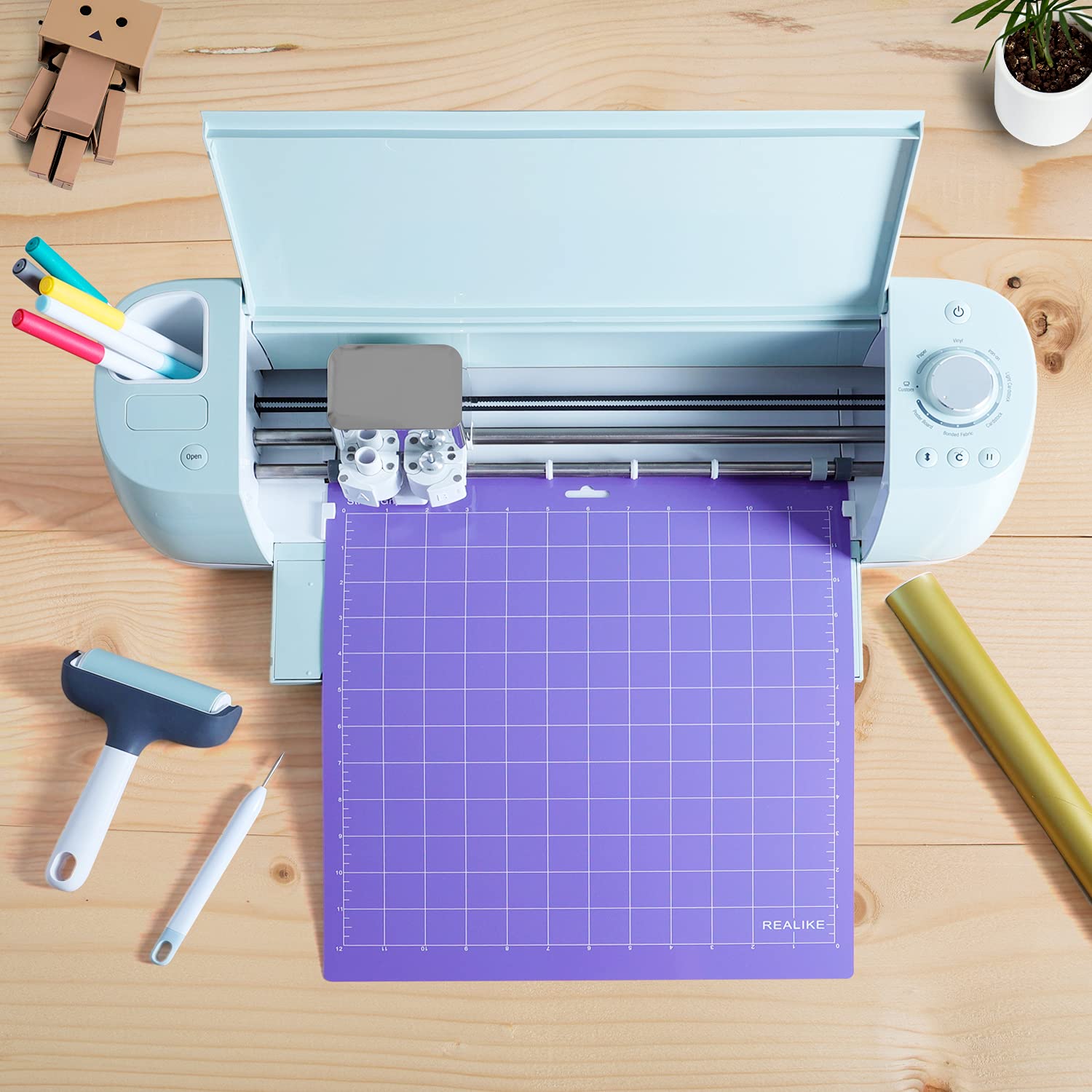 REALIKE 12x12 StrongGrip Cutting Mat - 3 Pack for Cricut Maker 3, Maker, Explore 3, Air 2, Air & One - Non-Slip Adhesive Gridded Craft Mat for DIY Projects, Quilting, Sewing, Scrapbooking & Paper Crafts - Perfect for Home, Office & Classroom Use