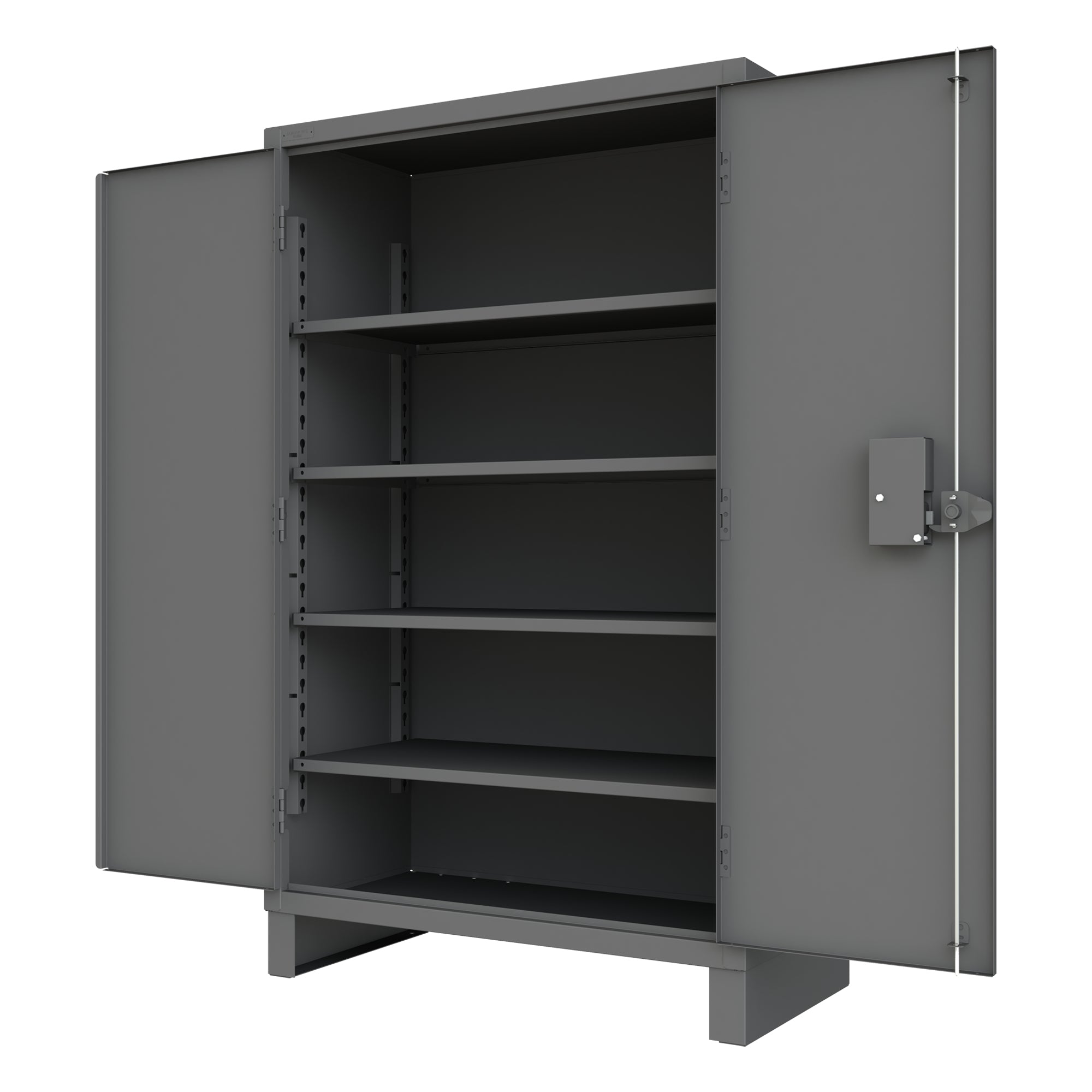 Durham 3703PL 4S 95 14-Gauge Steel Security Cabinet with 4 Adjustable Shelves - Secure Storage for Access Control Systems, Office Documents & Valuables - Ideal for Business, Warehouse & Home Security