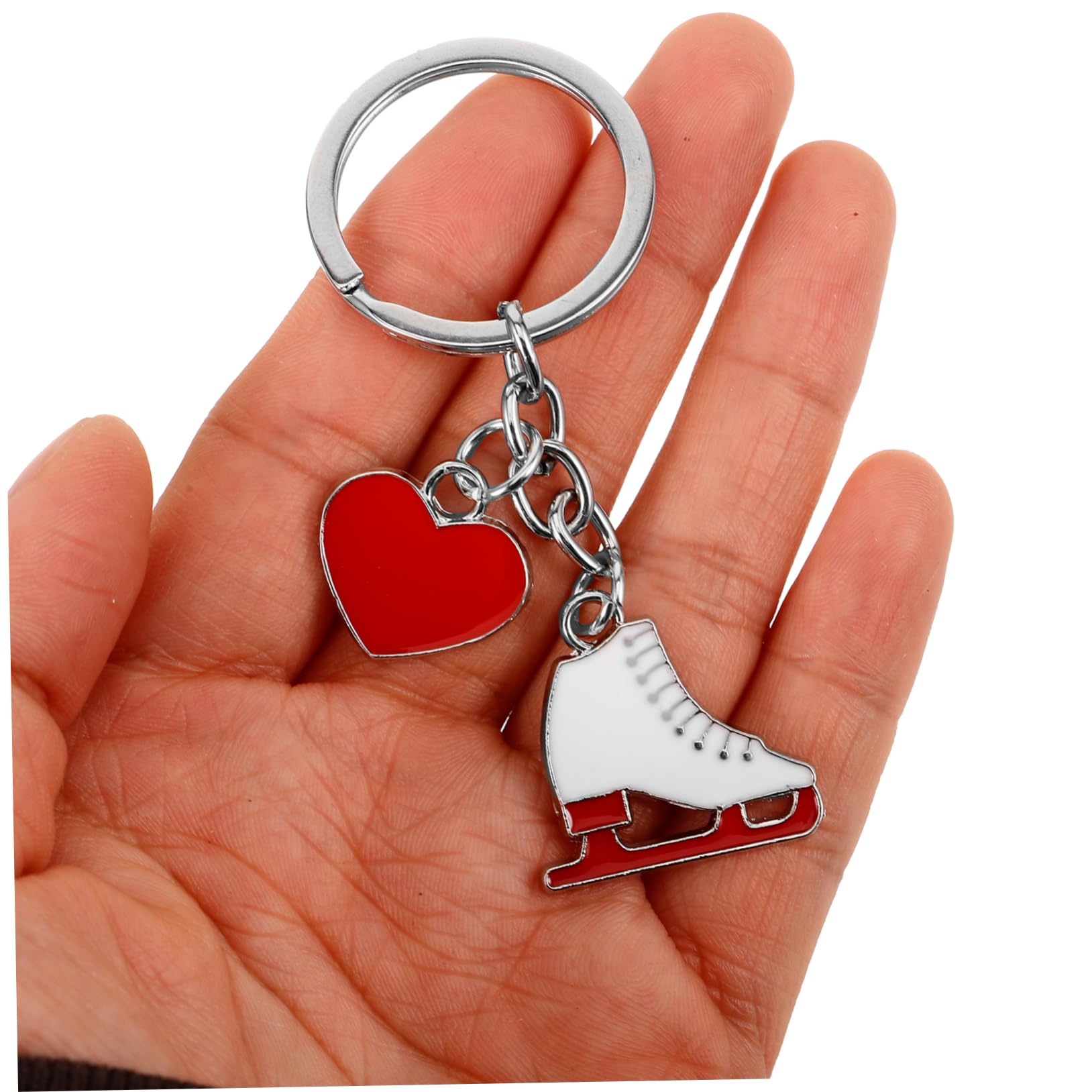 BCOATH Ice Skating Skates Keychain - Stainless Steel Key Holder for Women & Men - Fashionable Winter Sports Accessory - Perfect for Ski Jackets, Backpacks, and Gift Giving