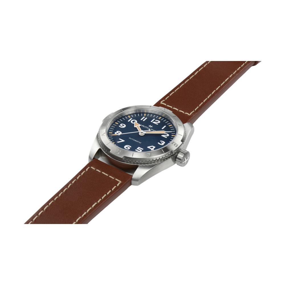 Men's Khaki Expedition 37mm Watch with Blue Dial & Strap - Perfect for Outdoor Adventures, Hiking, and Casual Wear