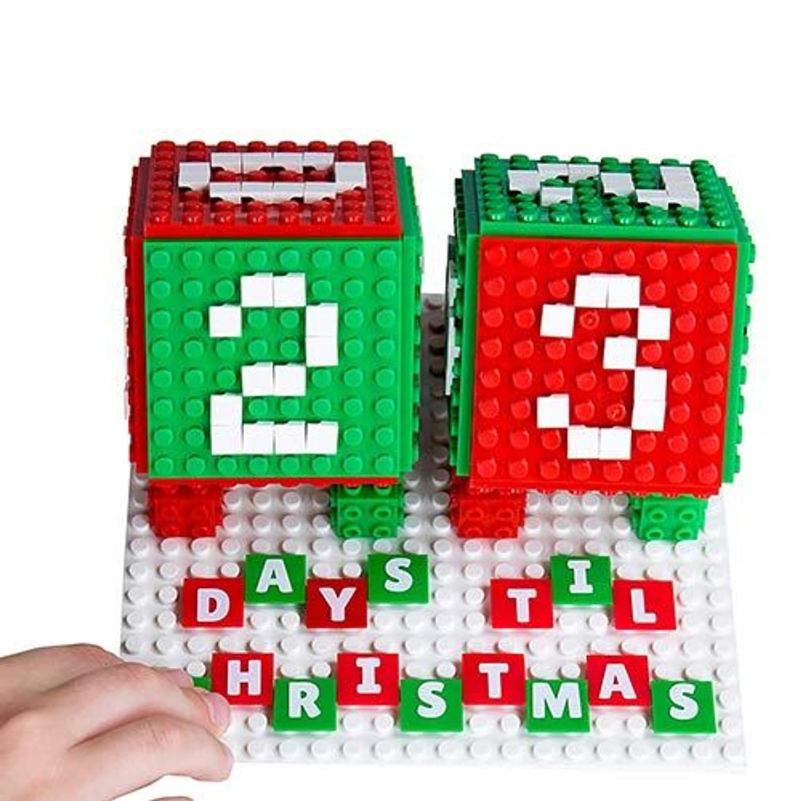 Strictly Briks 24-Day Advent Calendar Set - 713 Pieces, LEGO Compatible Building Blocks with Baseplates, 1x1 Pixels & 3D Briks | STEM Educational Toy for Kids | Perfect for Christmas Countdown, Holiday Decor & Creative Play