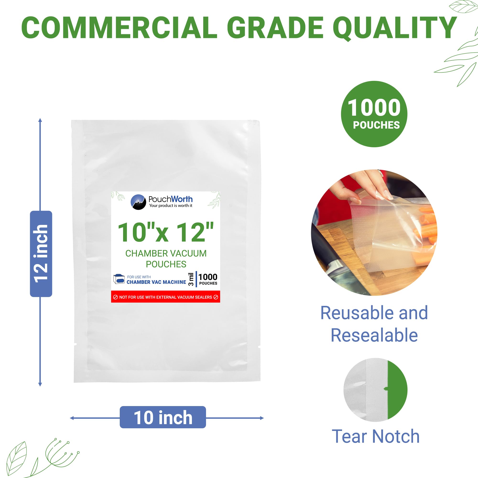 1,000 Pack Clear 10