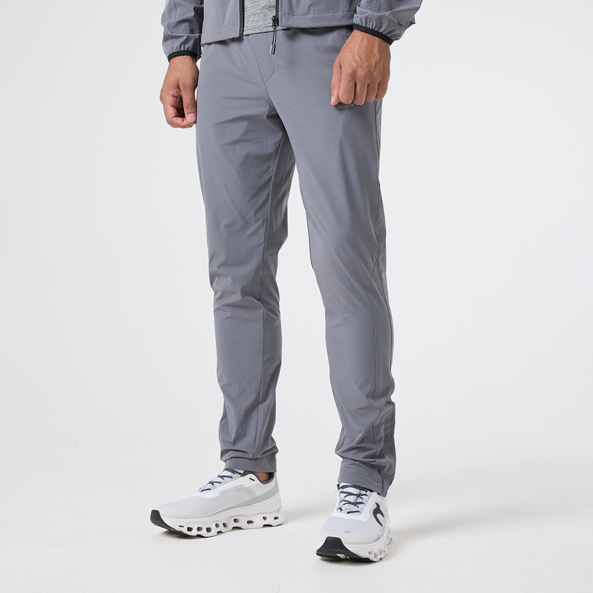 High-Performance Tech Pants for Men & Women - Breathable & Stretchable Workout Pants in Grey | Ideal for Gym, Running, Yoga & Outdoor Activities