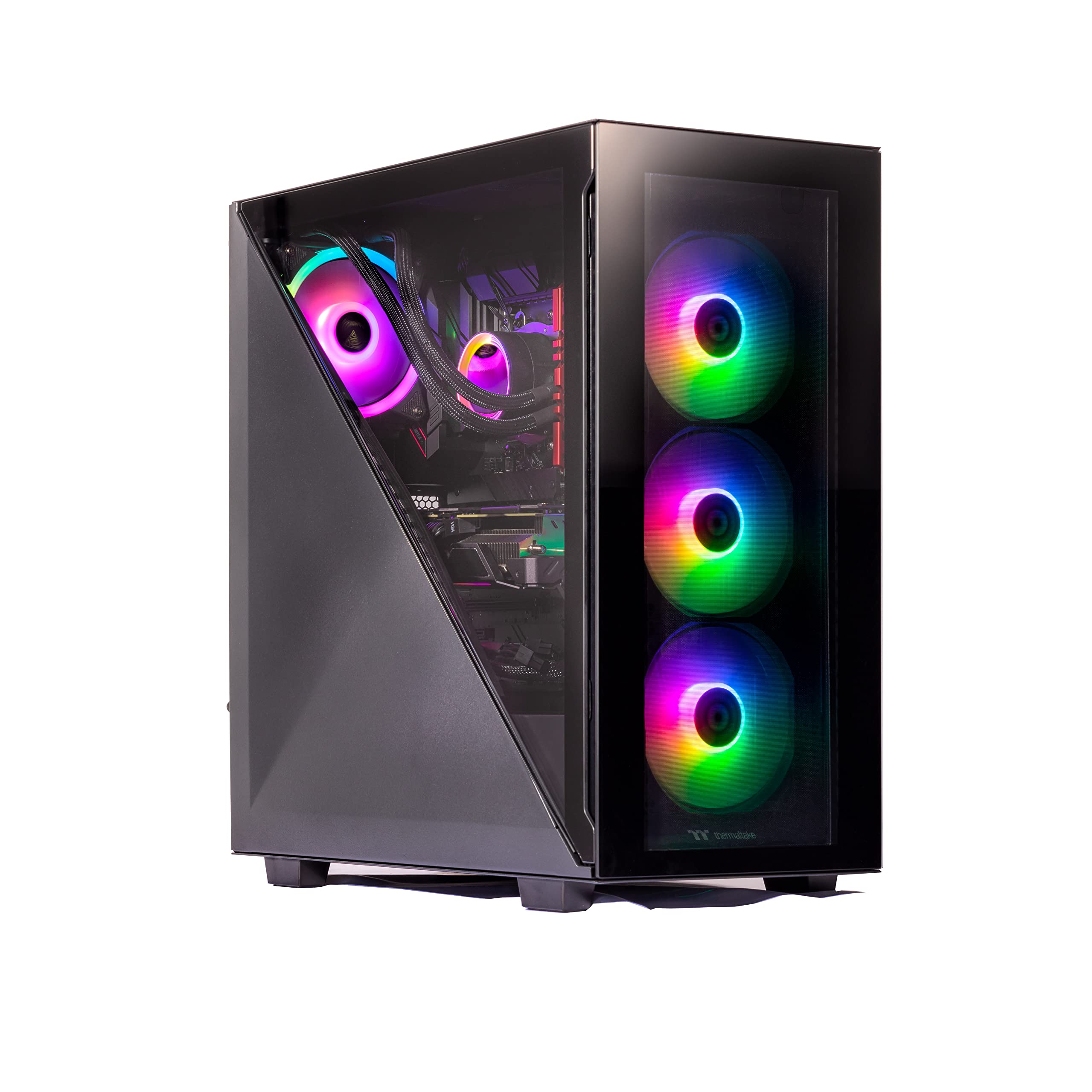 Velztorm Partix Custom Gaming PC - AMD Ryzen 7 5800X 8-Core, 32GB RAM, 1TB PCIe SSD + 3TB HDD, RTX 3080 Ti, WiFi, Windows 10 - High Performance Desktop Computer for 4K Gaming, Streaming & Content Creation