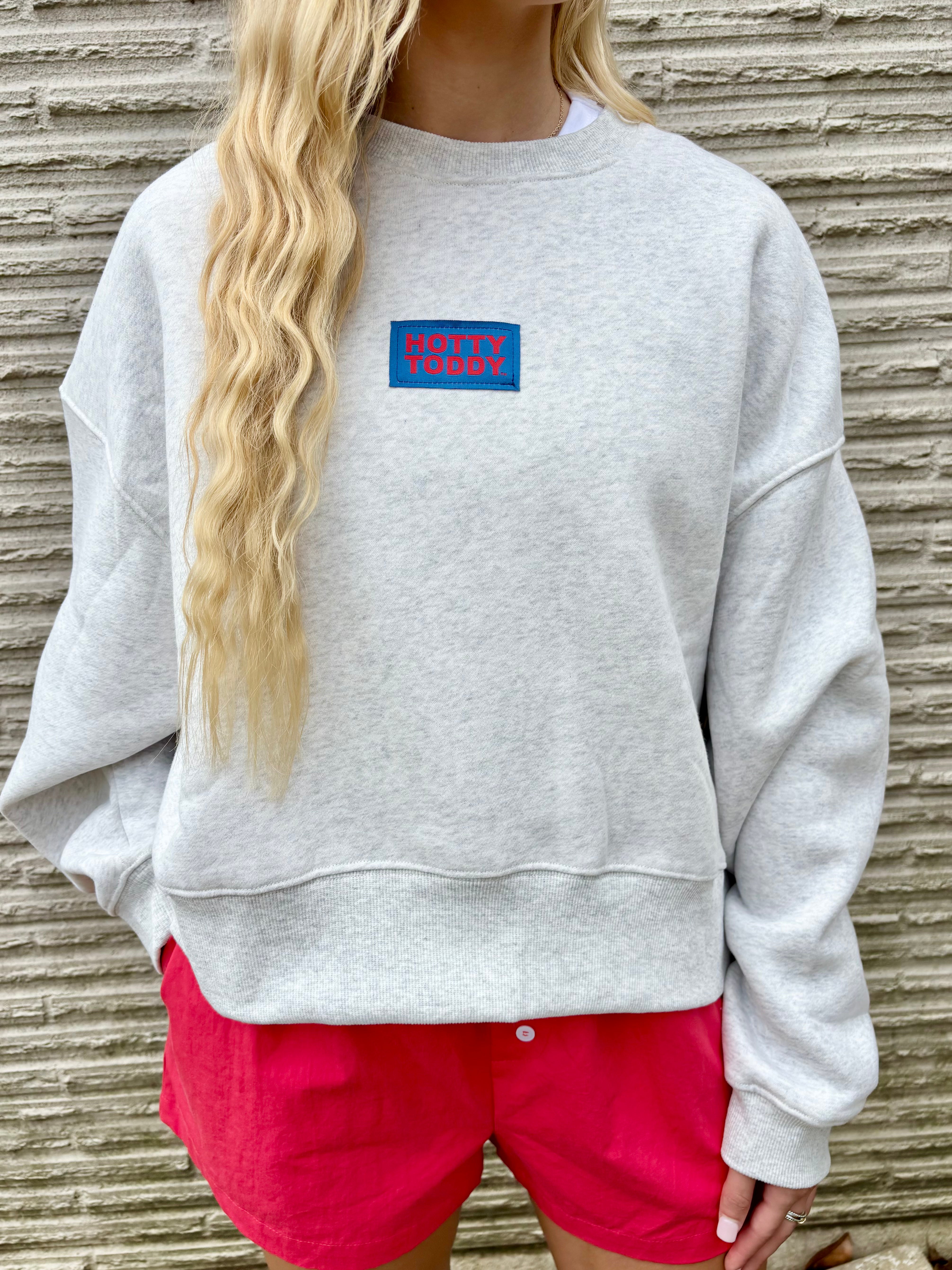 Hotty Toddy Patch Sweatshirt - Vintage Embroidered Pullover for Ole Miss Fans | Perfect for Game Day & Tailgating