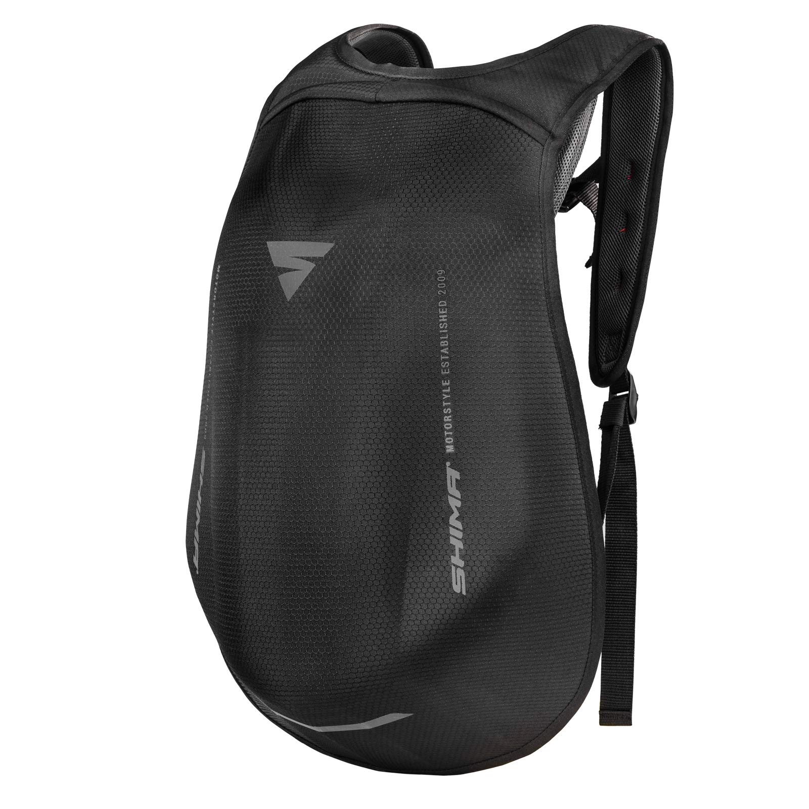 SHIMA Motorcycle Backpack for Men & Women - Waterproof Riding Backpack with USB Charging Port, Black, One Size - Perfect for Commuting, Travel & Outdoor Adventures