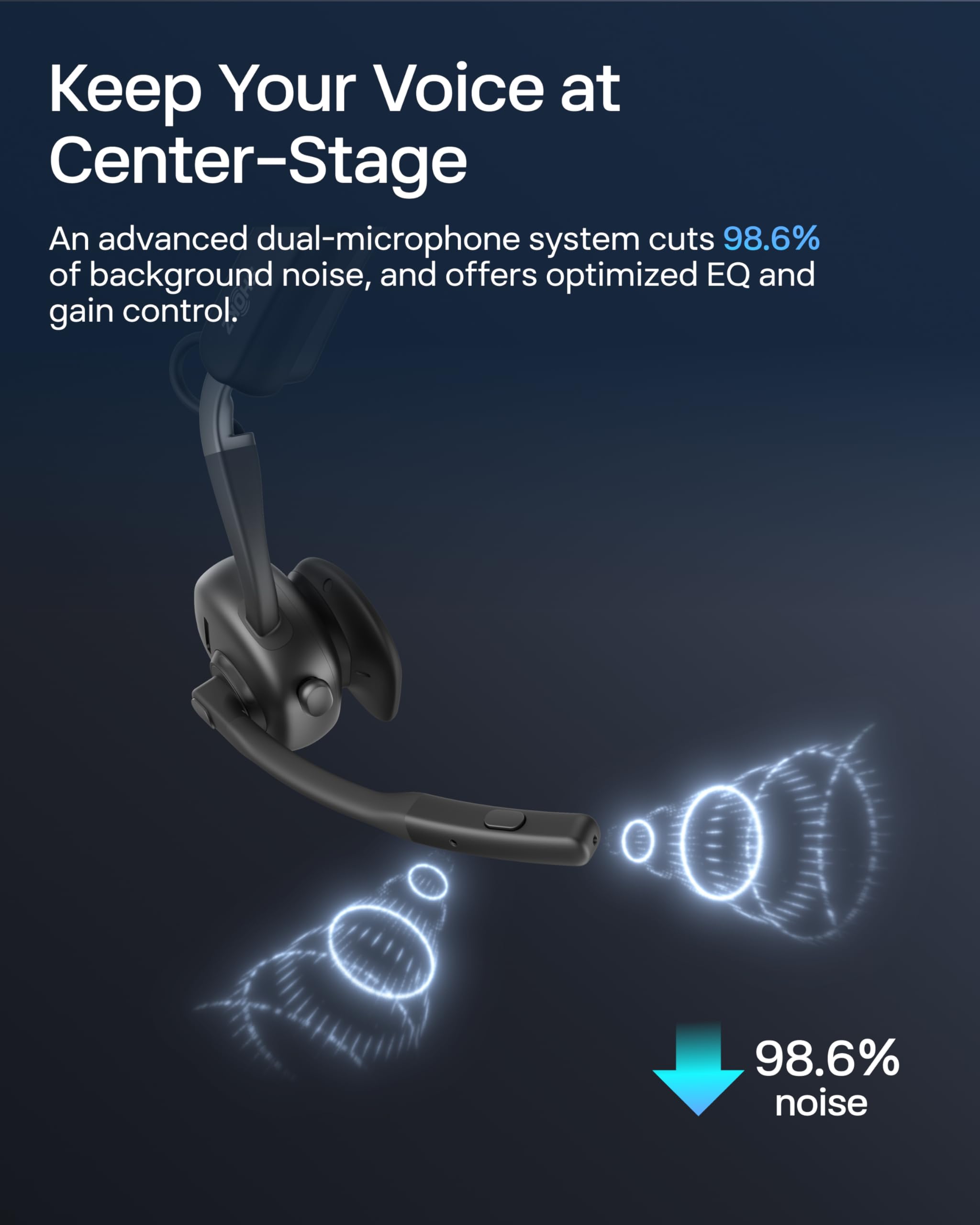 SHOKZ OpenMeet UC Wireless Open-Ear Bluetooth Headset with Noise Cancelling Mic for PC & Mac - USB-A Dongle, Mute Button, Custom Fit & Smart App Control - Perfect for Remote Work, Video Calls & Office Meetings (Model C610 UC)