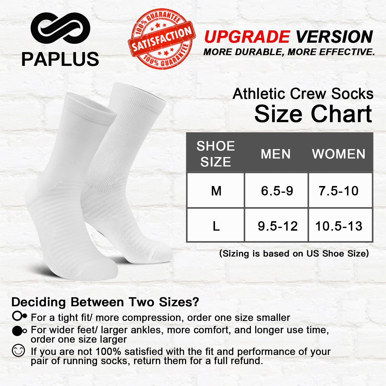 GECKOMAN x PAPLUS Athletic Crew Socks for Men & Women - Breathable Performance Running Socks for Sports, Gym & Daily Wear