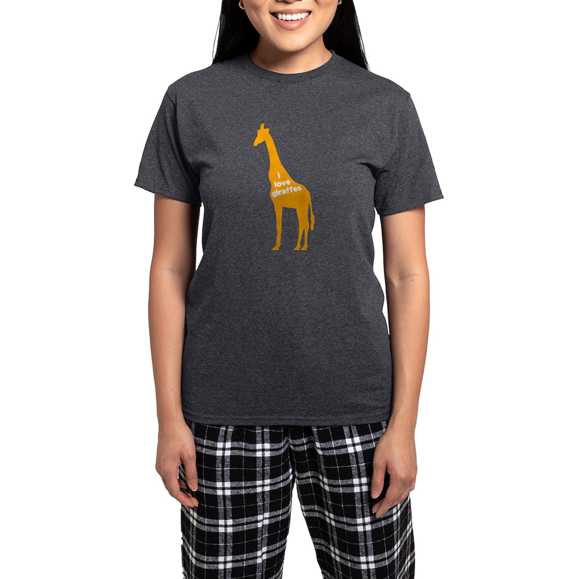 I Love Giraffes Women's Charcoal Pajama Set - Soft & Comfortable Sleepwear for Women - Perfect for Giraffe Lovers, Bedtime & Lounge Wear