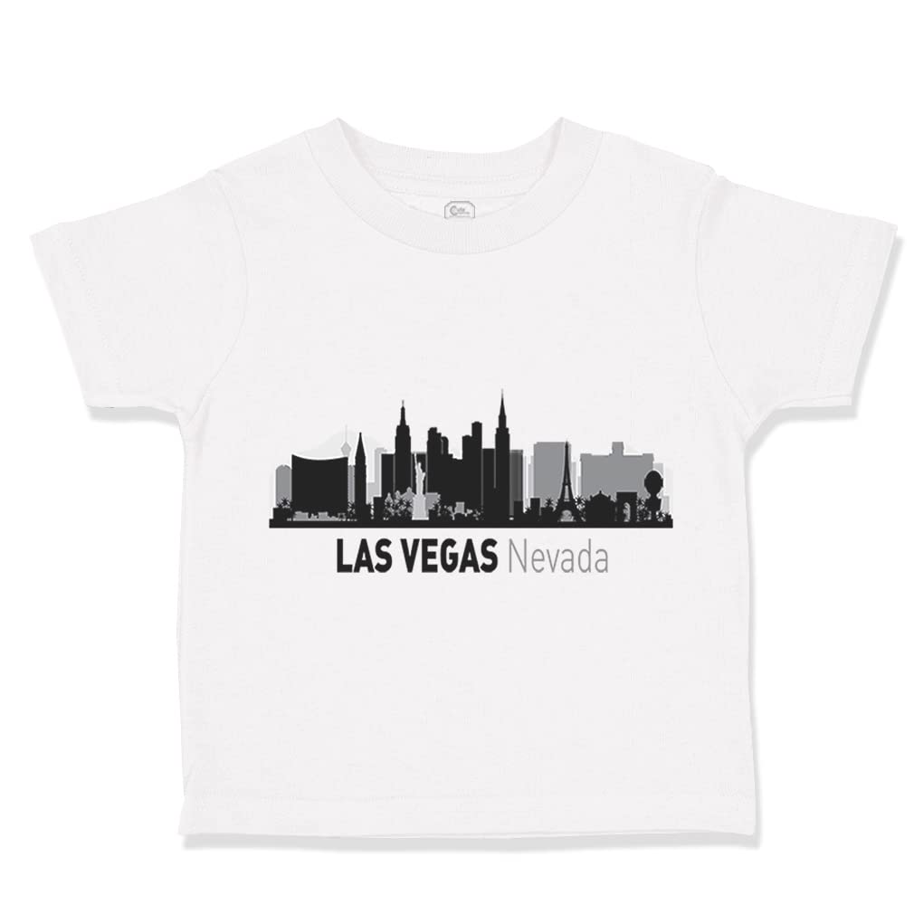 Las Vegas City Pride Toddler T-Shirt - 100% Cotton Boys & Girls Holiday Outfit - Perfect for Family Vacations, Birthday Parties & Theme Events