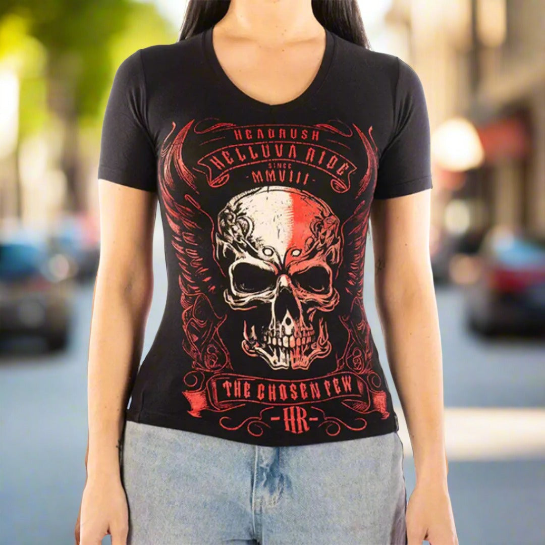 Vintage V-Neck T-Shirt for Women - Soft Cotton Retro Tee - Casual & Comfortable Top for Everyday Wear, Outfits, and Layering