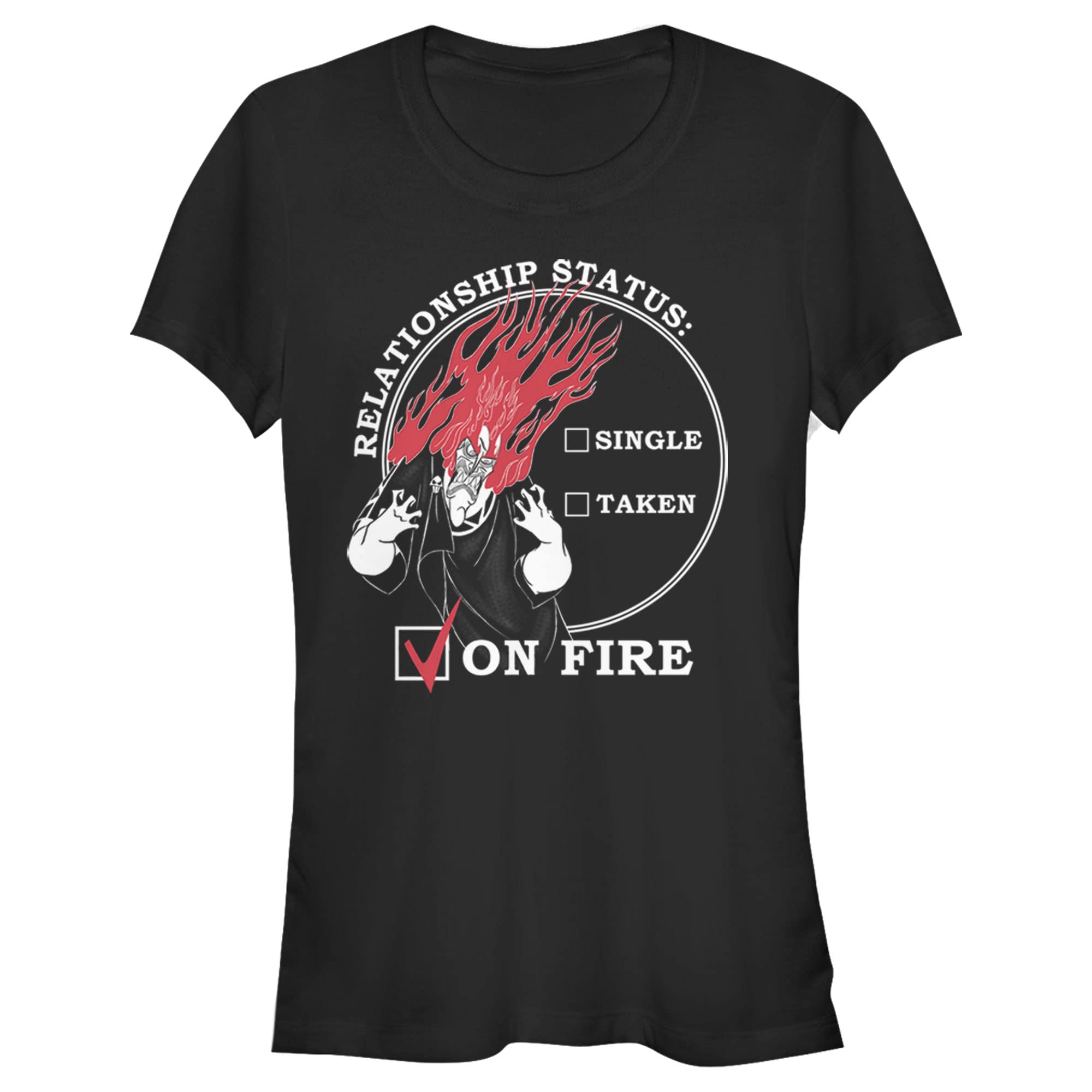 Junior's Hercules Hades Valentine's Day T-Shirt - ON FIRE Graphic Tee for Boys, Cool Casual Wear for School, Parties & Gaming