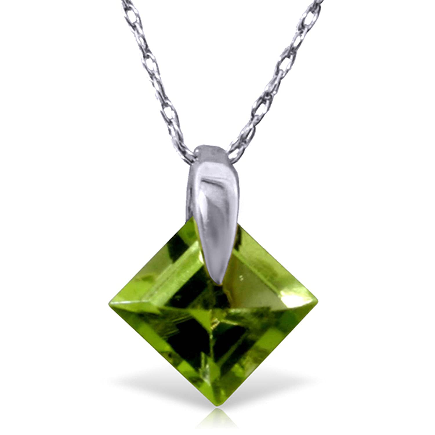 14K Solid Gold Necklace with Natural Peridot Gemstone - Elegant Dainty Jewelry for Women, Perfect Gift for Birthday, Anniversary & Valentine's Day | GG Galaxy Gold Collection