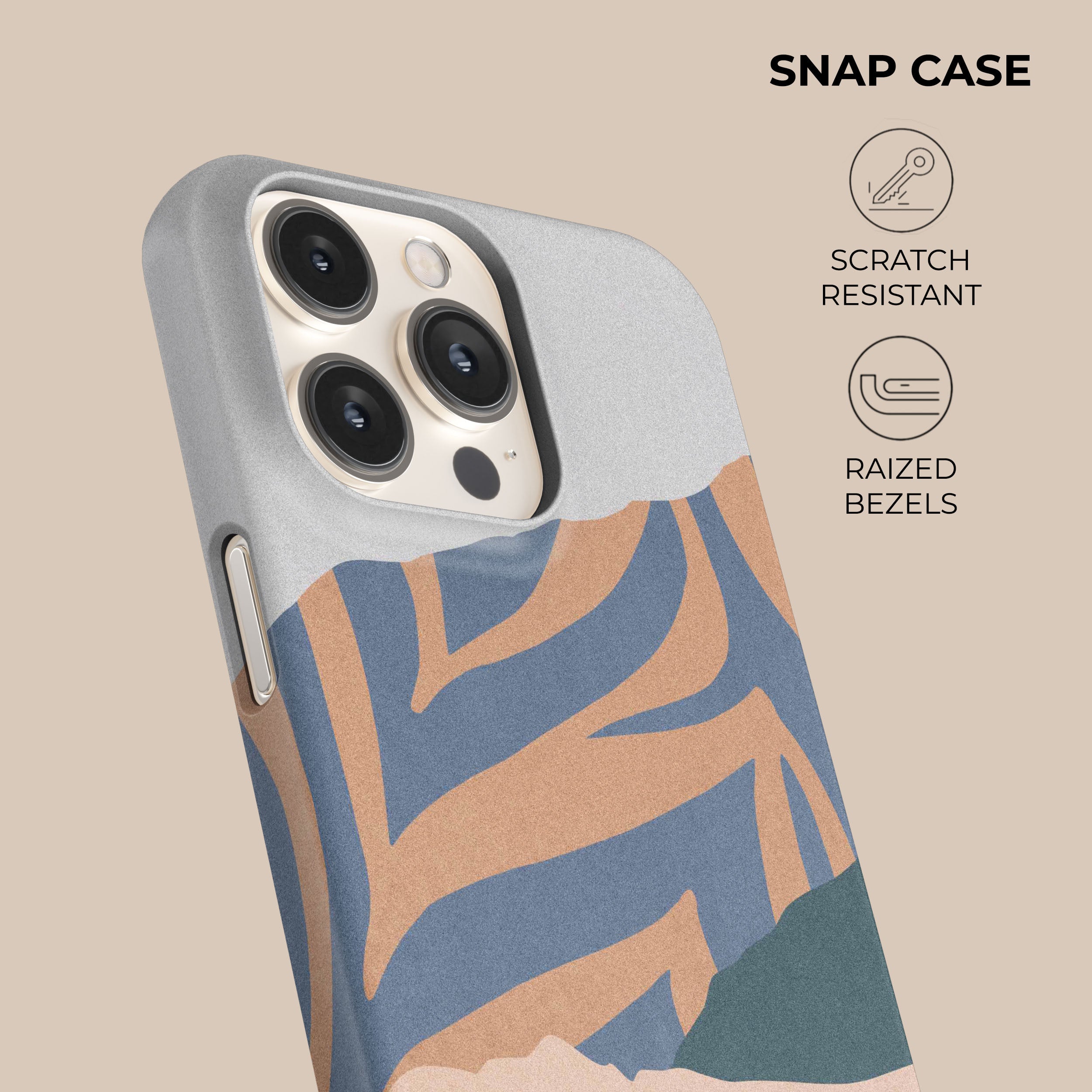 Premium Beige Soft-Touch Phone Case - Slim Protective Cover for iPhone & Android | Perfect for Everyday Use, Travel & Gifting