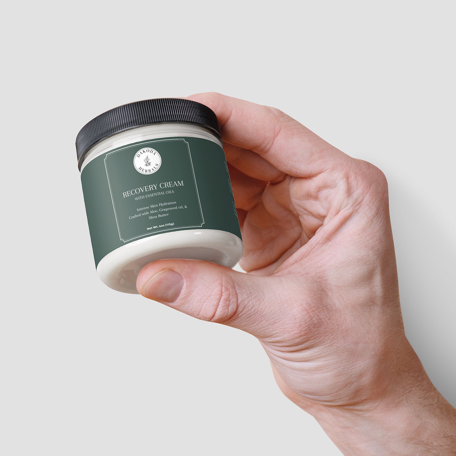 Organic Recovery Cream with Lavender & Tea Tree Essential Oils - Deep Hydration for Dry, Sensitive Skin - Perfect for Post-Workout, Sunburn & Winter Skin Care
