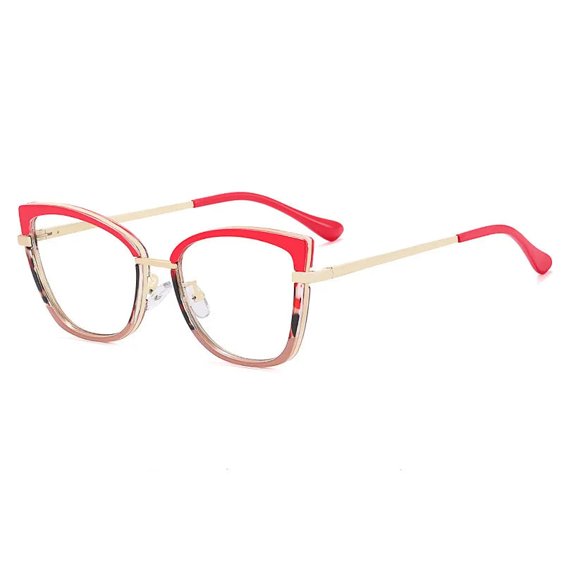 CCspace Women's Full Rim Square Titanium Eyeglasses Frame 56966 - Lightweight & Durable Glasses for Work, Reading & Fashion