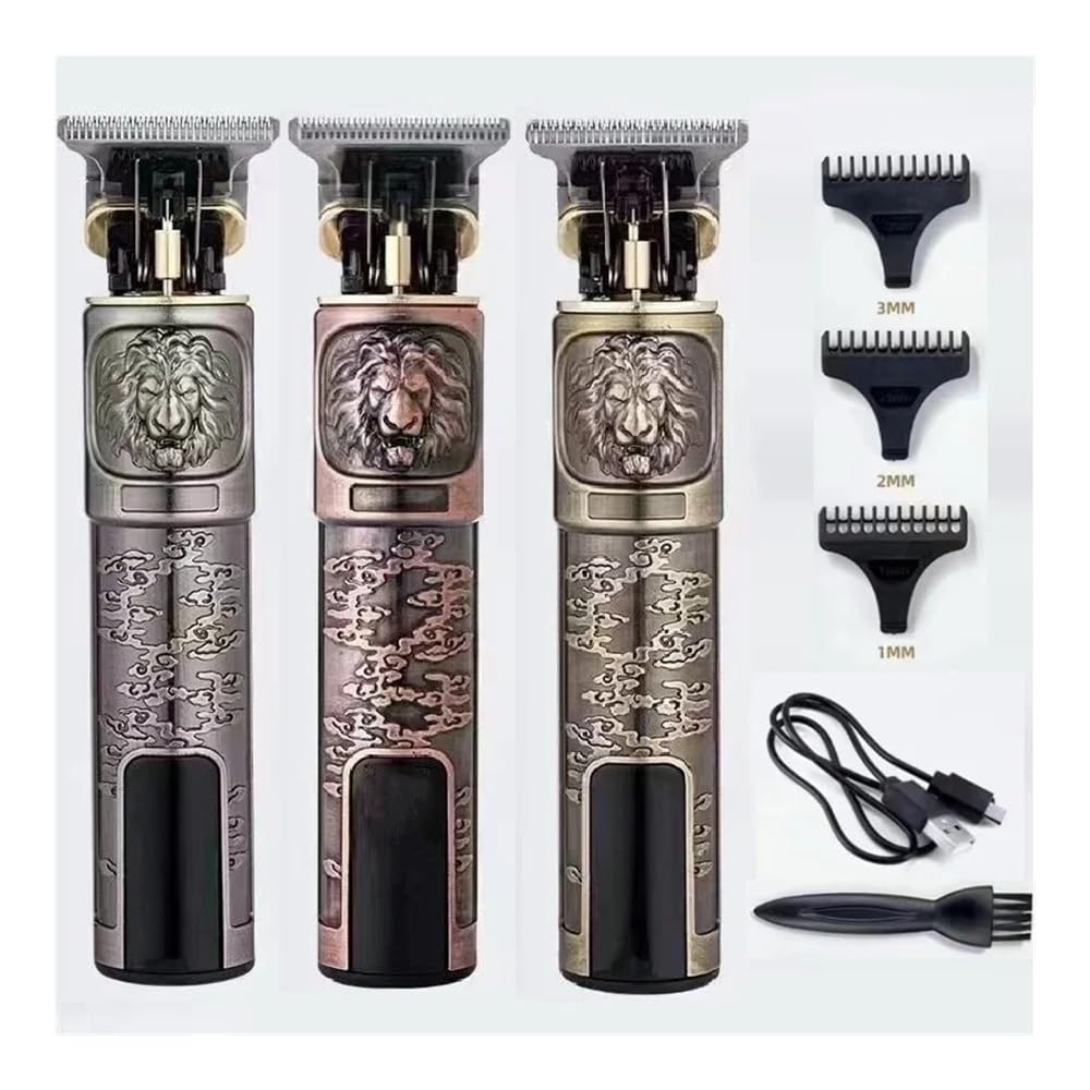Rechargeable Hair Clipper for Men - USB Electric Shaver with LCD Display, Cordless Hair Trimmer for Beard & Body Grooming - Perfect for Home, Travel & Professional Barber Use