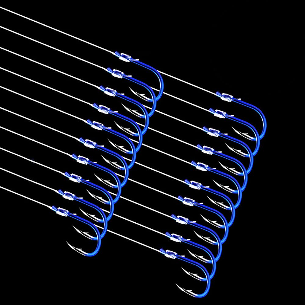 Dyxssm Small Fishing Hooks with Nylon Line - 20 Pack Tiny Hooks for Freshwater & Saltwater Fishing - Perfect for Trout, Bass, and Panfish