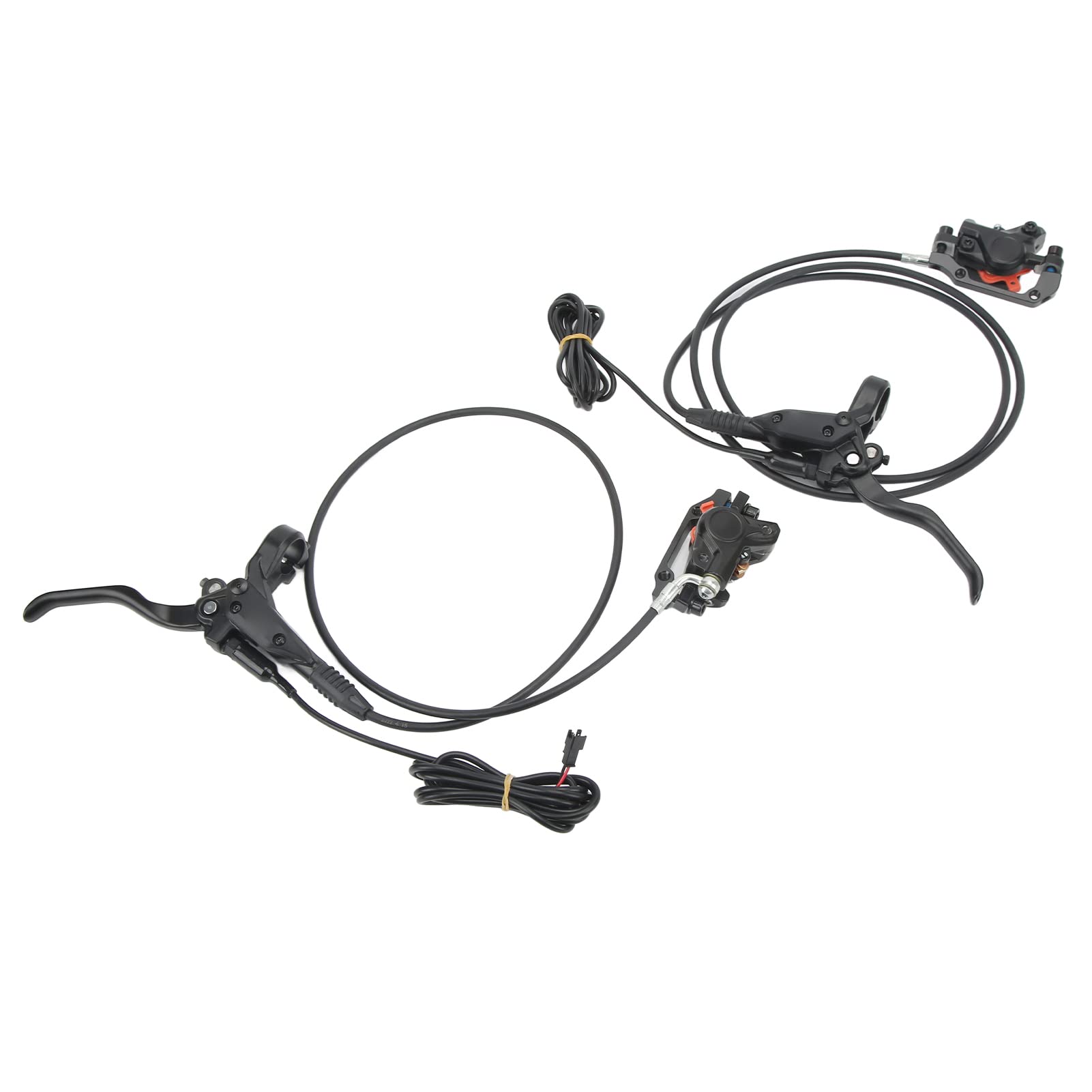 Hydraulic Disc Brake Set - Dual Piston Power Off Brake Kit, Aluminum Alloy Oil Brake System for Folding Electric Scooters & E-Bike Modifications | Perfect for Commuting, Off-Road Adventures & Urban Riding