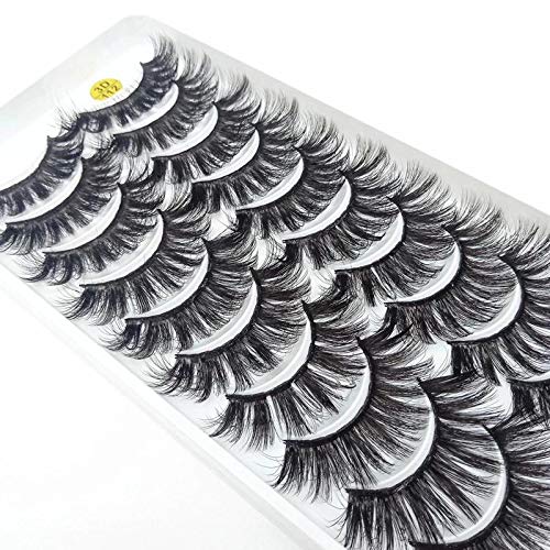 10 Pairs Natural 3D Mink False Eyelashes - Soft Long Fake Lashes for Volume & Extension | Perfect for Daily Makeup, Party & Special Occasions (Color: 3D112)