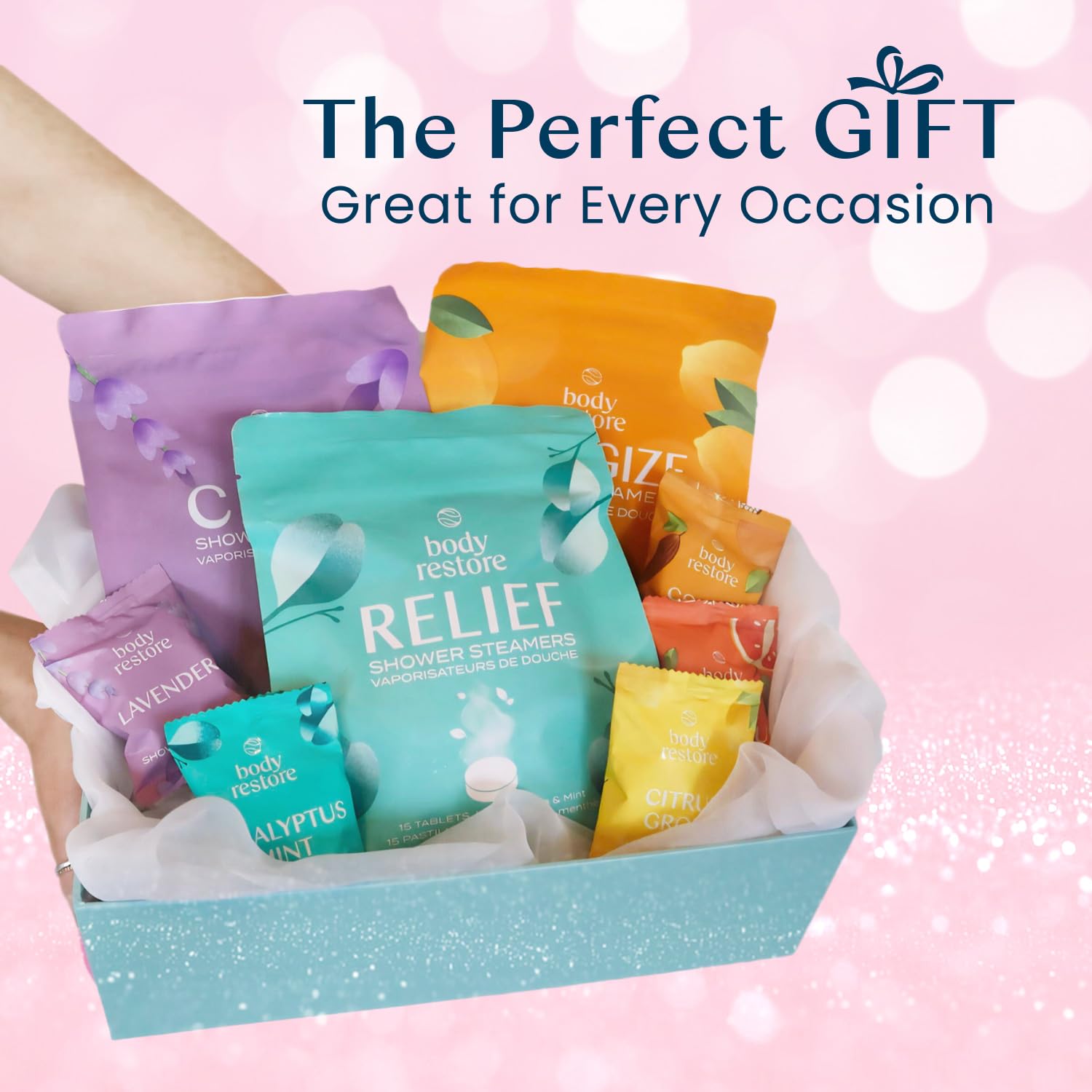 Body Restore Shower Steamers Aromatherapy Set - 15 Packs x 2 (Lavender & Rose Essential Oils) for Stress Relief & Relaxation | Perfect Gifts for Women & Men, Mom | Luxury Bath Bombs for Spa-Like Shower Experience at Home