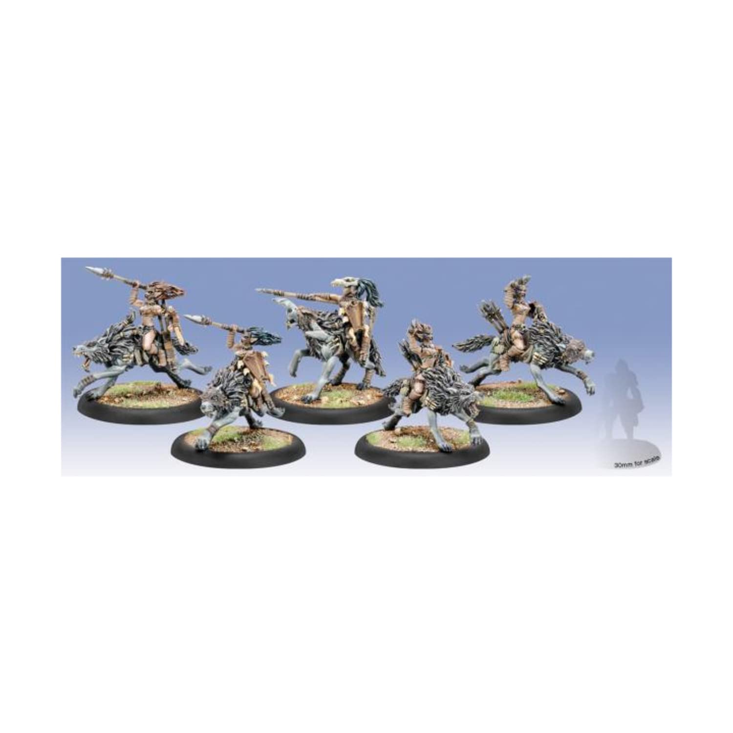 Privateer Press PIP72086 Circle Orboros: Tharn Wolf Riders Light Cavalry Unit Box - Miniature Wargaming Figures for Fantasy Tabletop Battles