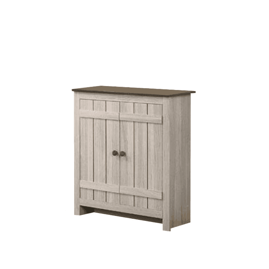 Dutton 2-Door Rustic Wooden Shoe Storage Cabinet - Organize Entryway, Hallway & Closet Shoes | Farmhouse Style Entry Storage Solution