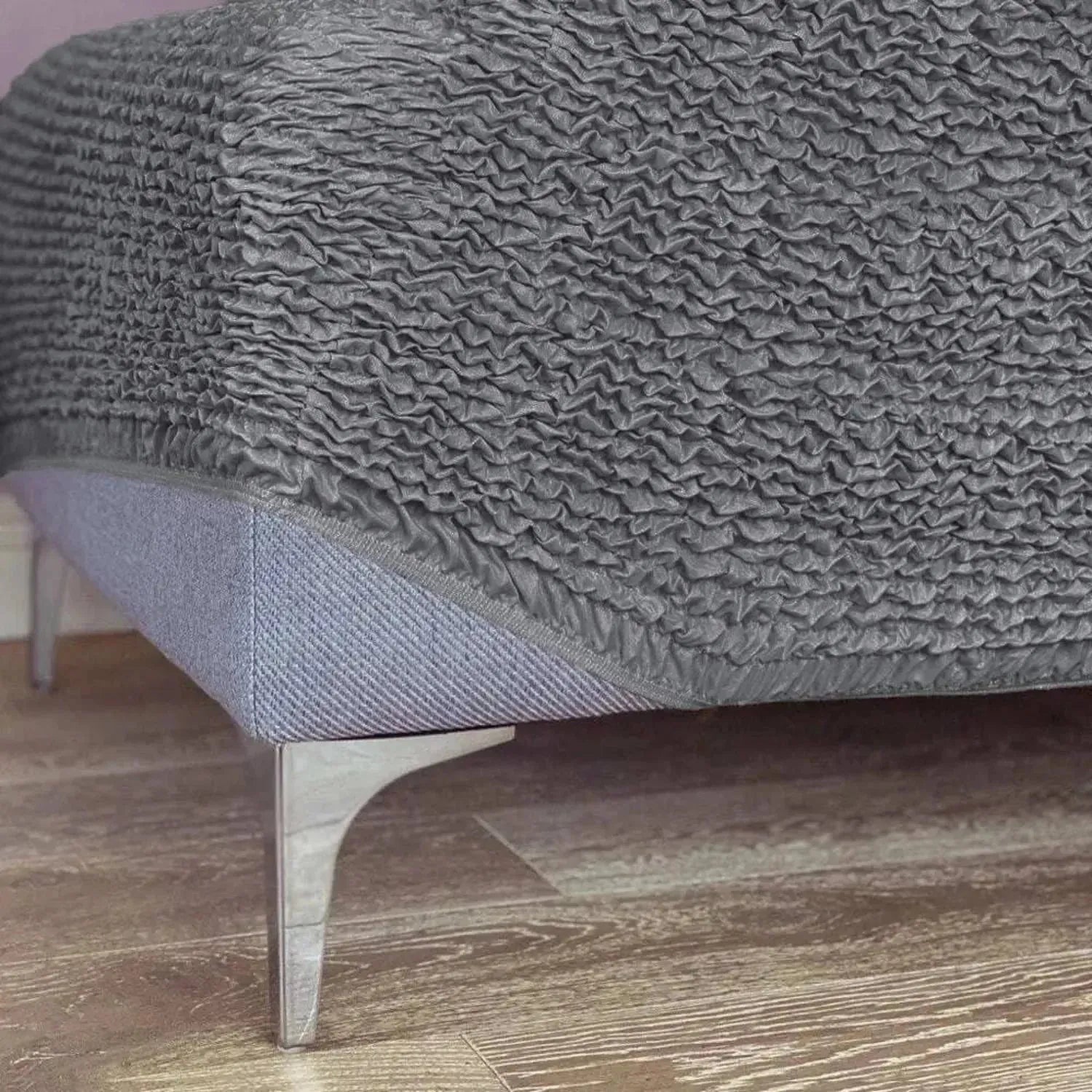 Microfiber Ottoman Slipcover Medium Size - Stretchable Furniture Cover for Living Room, Bedroom & Office - Easy to Clean & Durable Home Decor